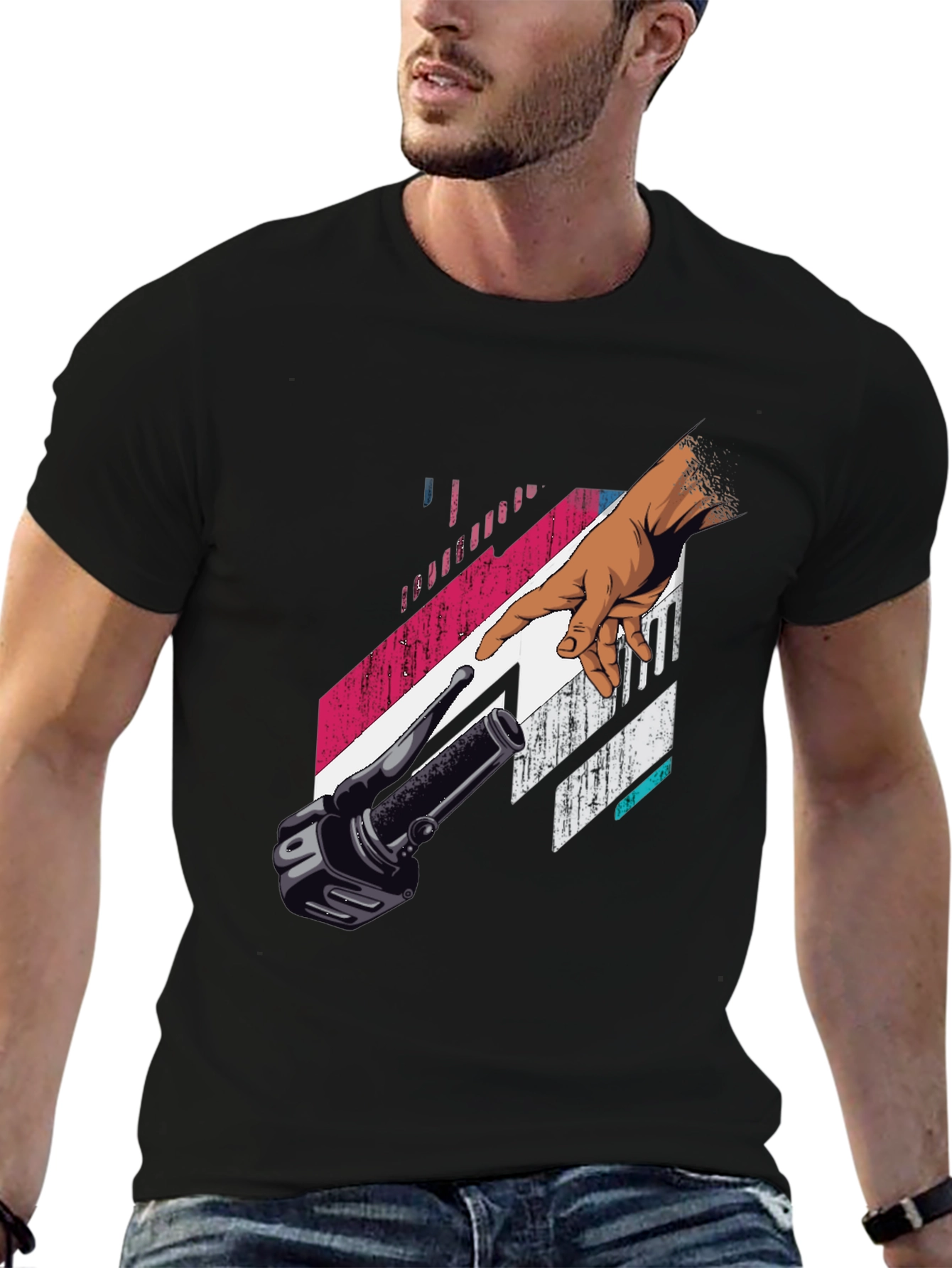Creation Bike T-Shirt - Black Graphic Tee