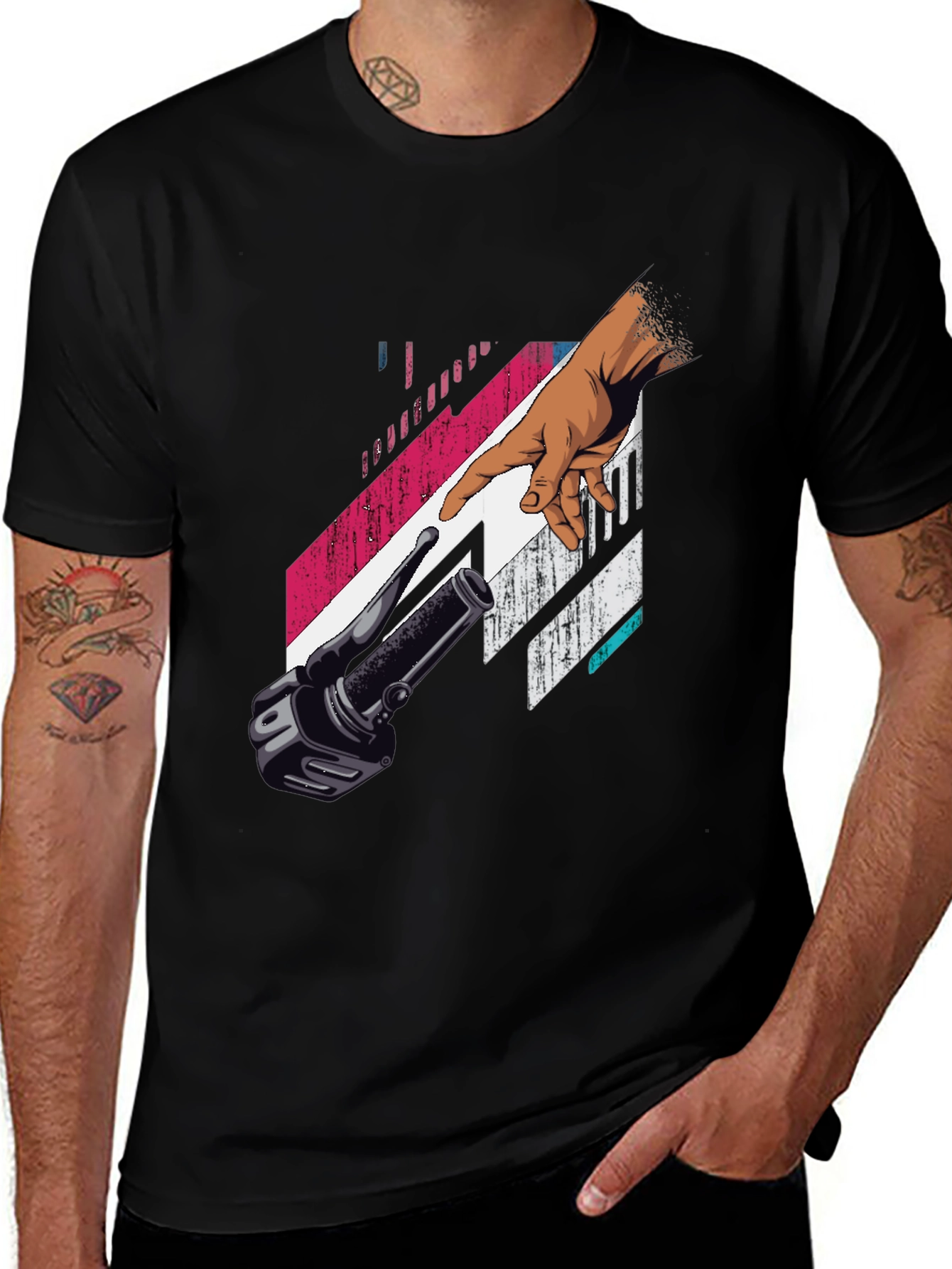 Creation Bike T-Shirt - Black Graphic Tee