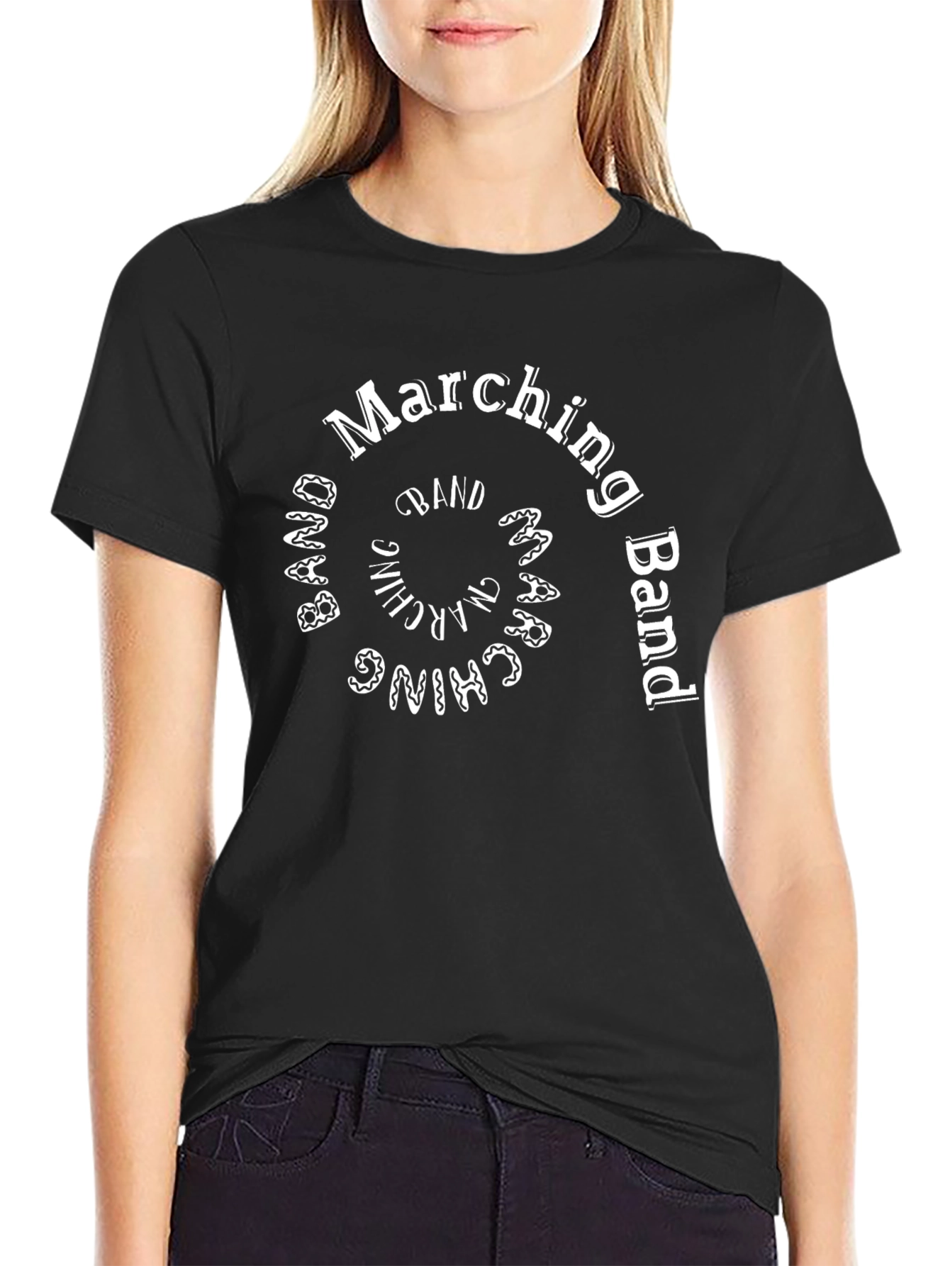 Marching Band T-Shirt - Black Cotton Tee