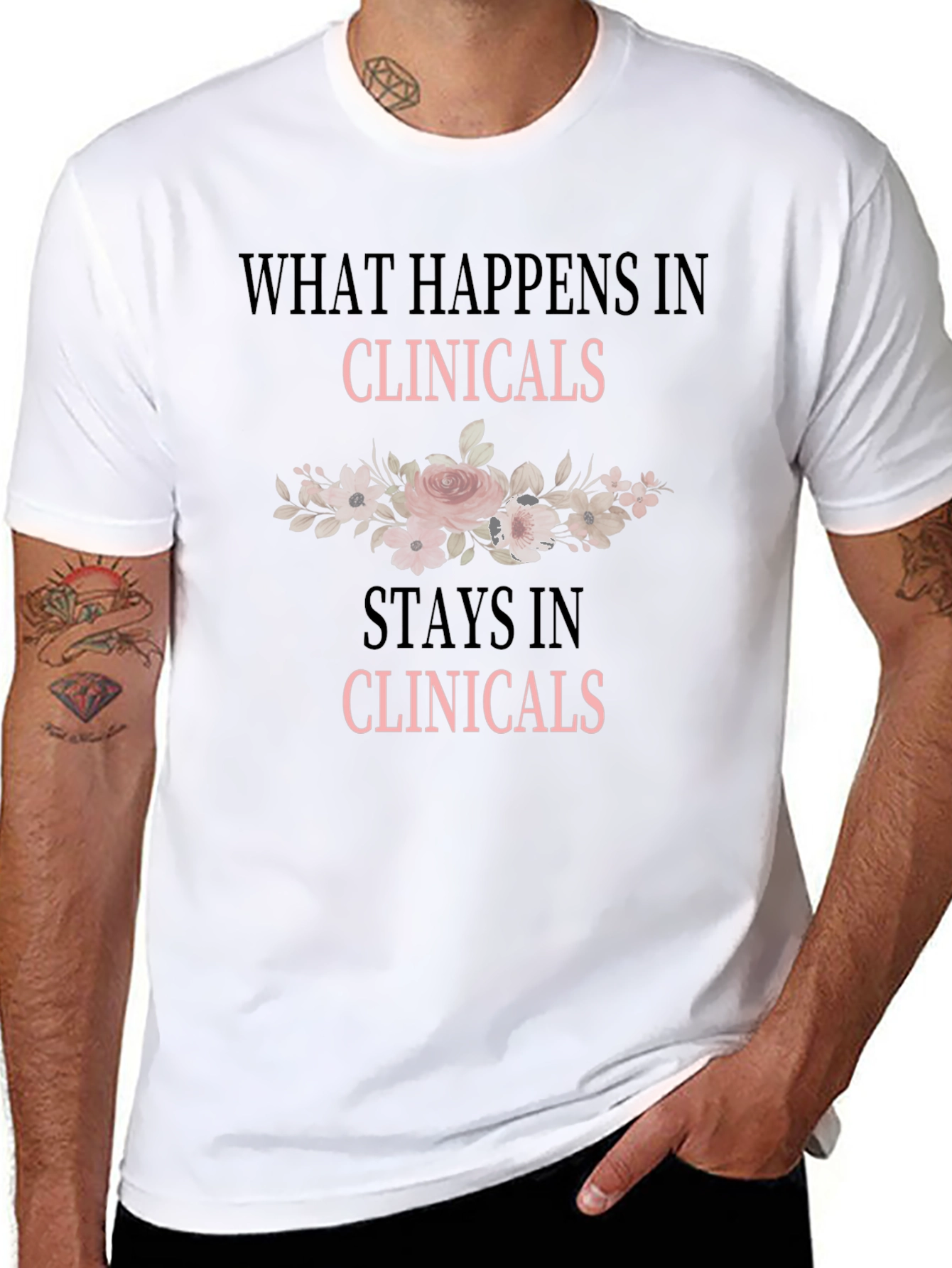 Clinicals Flower Graphic T-Shirt