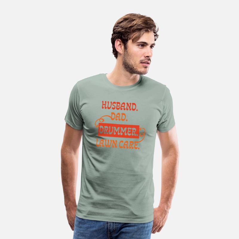 Husband Dad Drummer Lawn Care Drums Mowing men