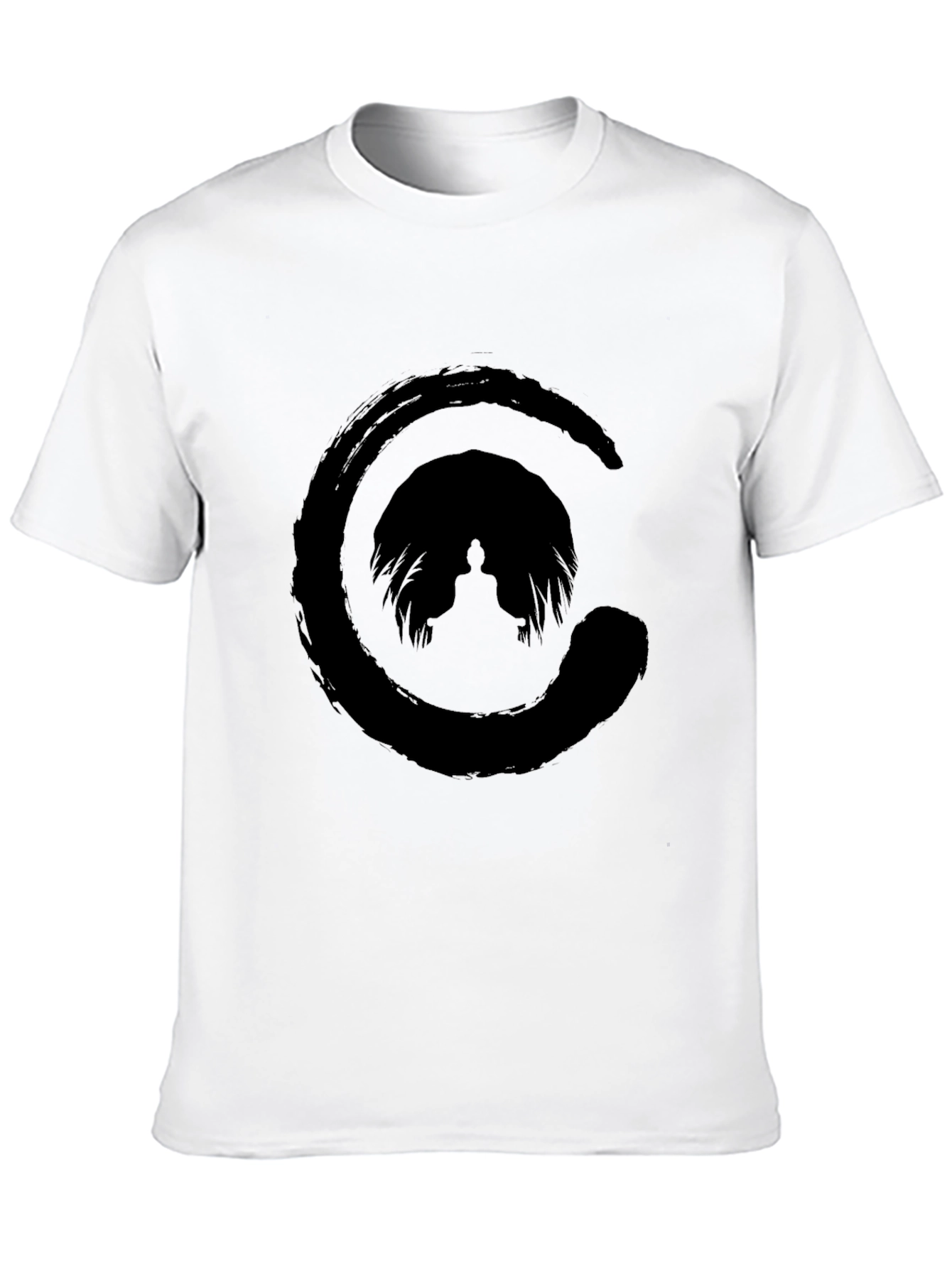 Zen Circle Buddha T-Shirt - Black Graphic Tee