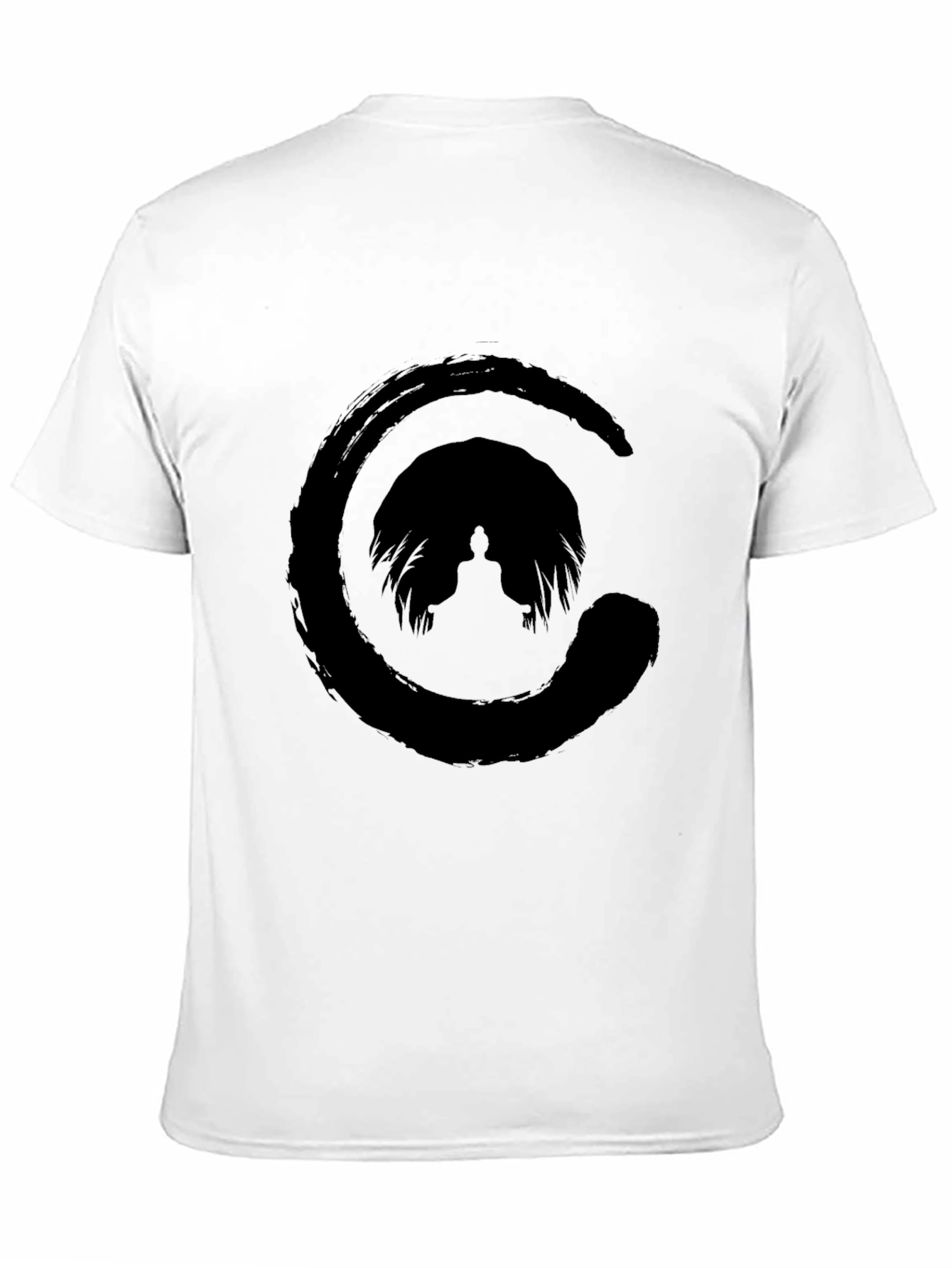 Zen Circle Buddha T-Shirt - Black Graphic Tee