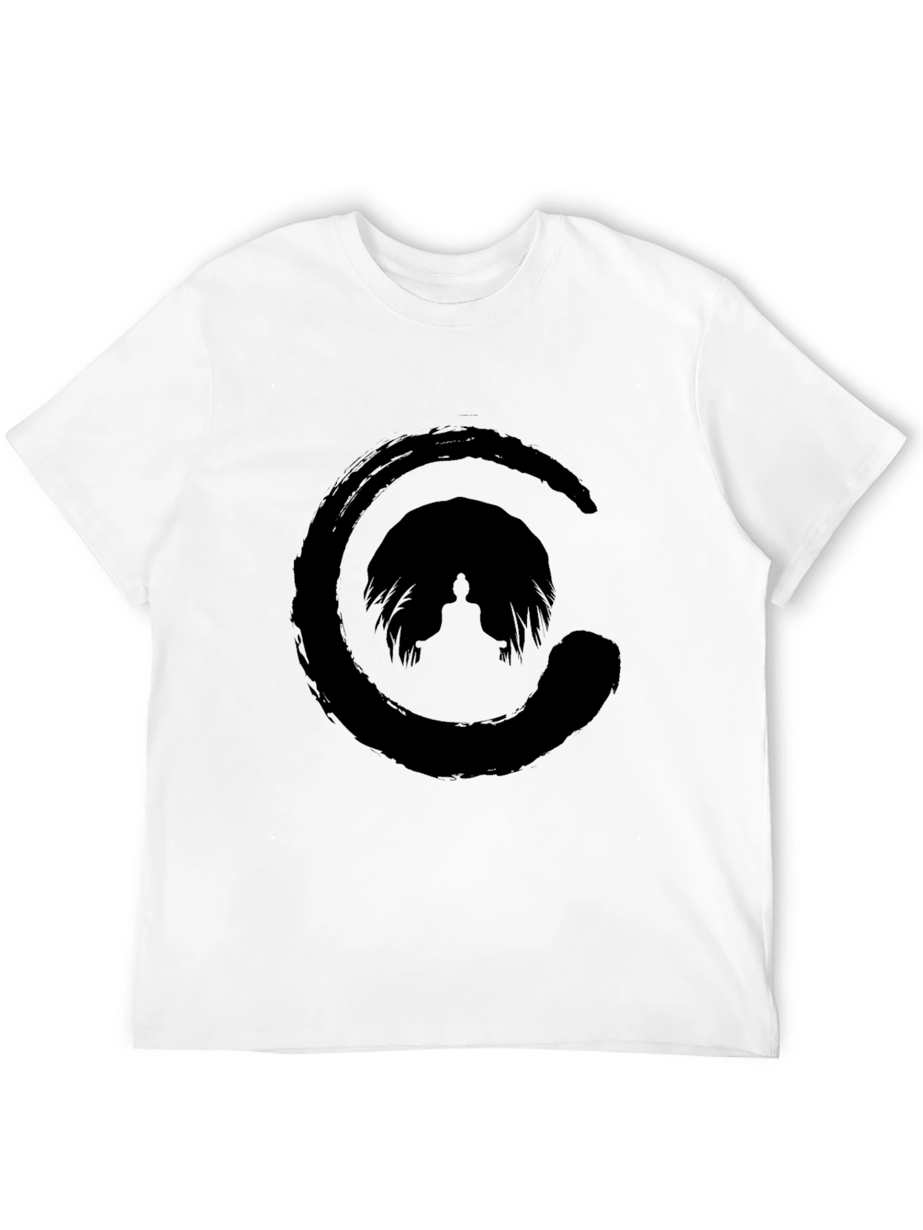 Zen Circle Buddha T-Shirt - Black Graphic Tee
