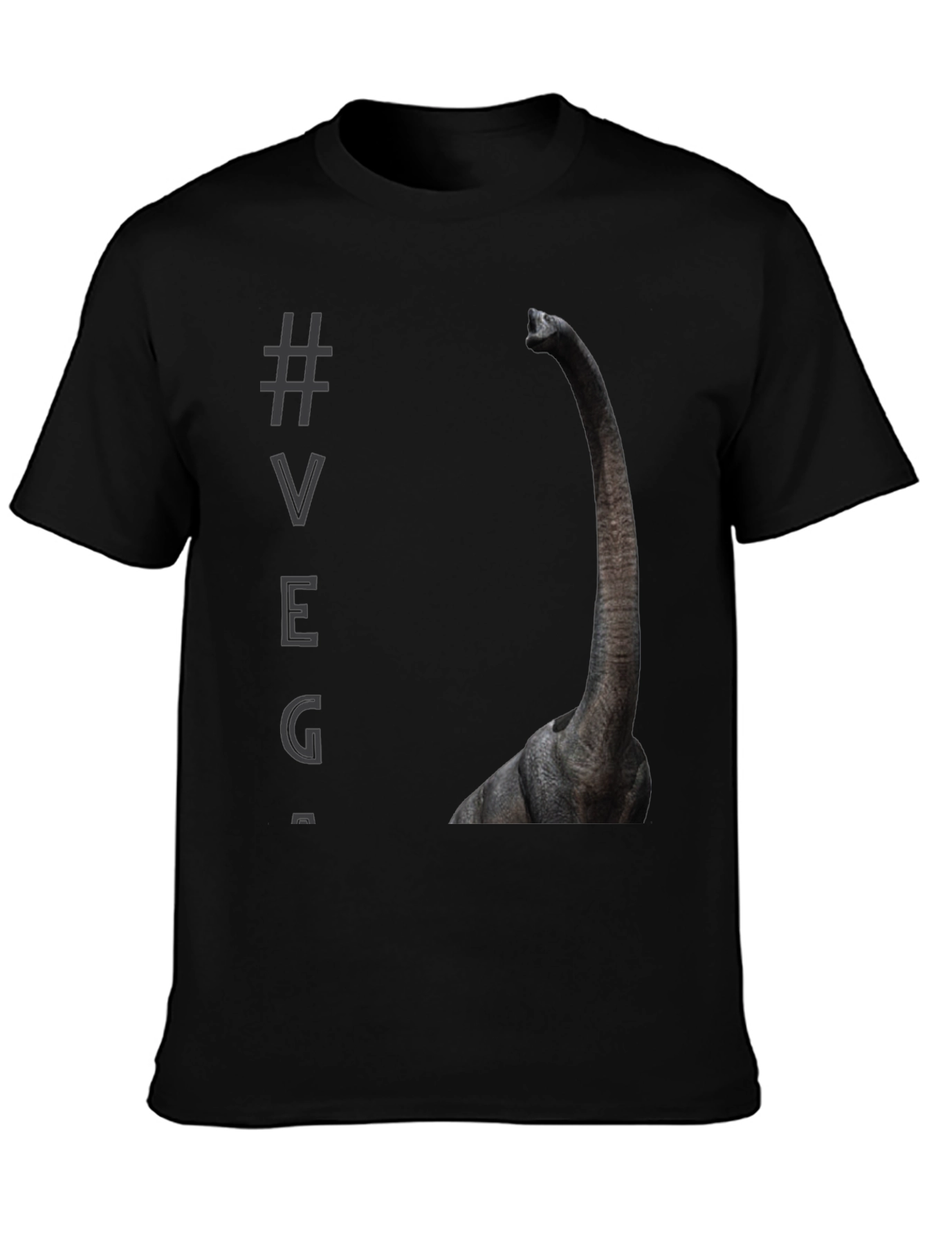 Brontosaurus VEG Black T-Shirt
