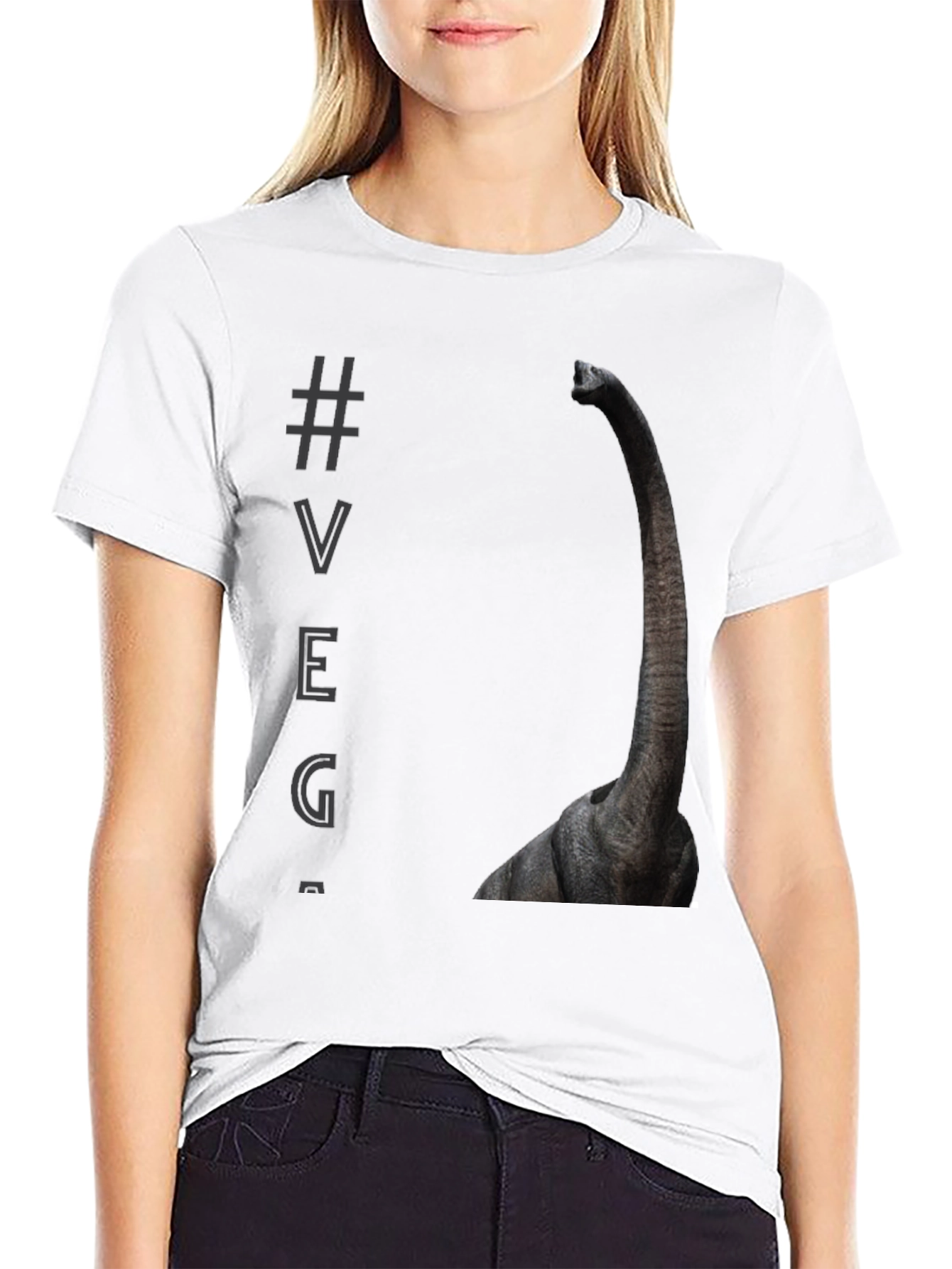 Brontosaurus VEG Black T-Shirt