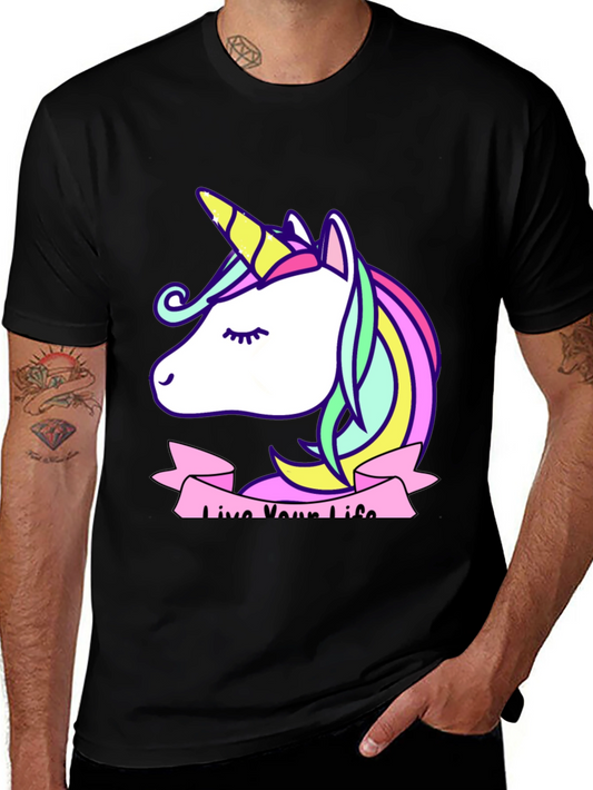 Unicorn Graphic Tee - Live Your Life