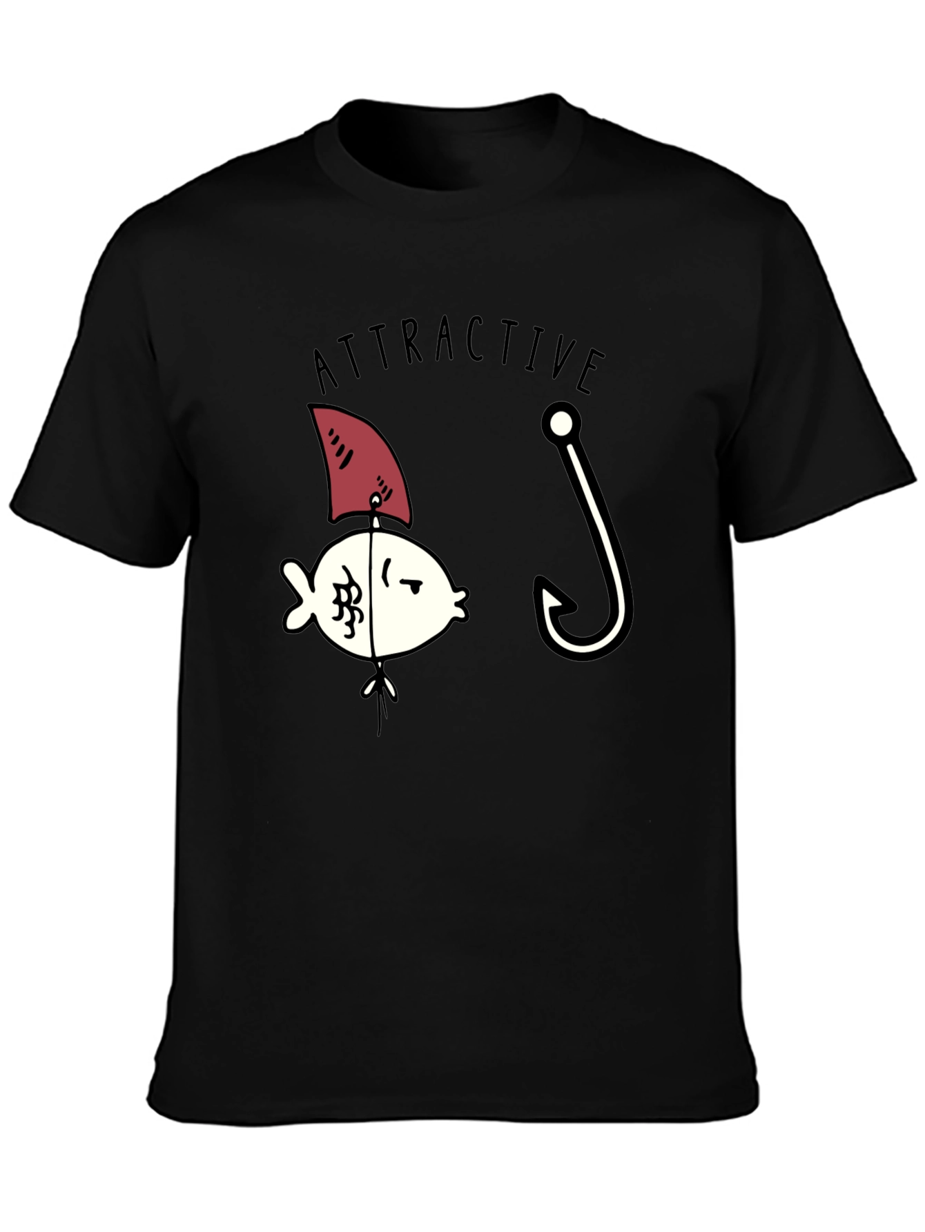 Attractive Fish Graphic T-Shirt - Funny Design