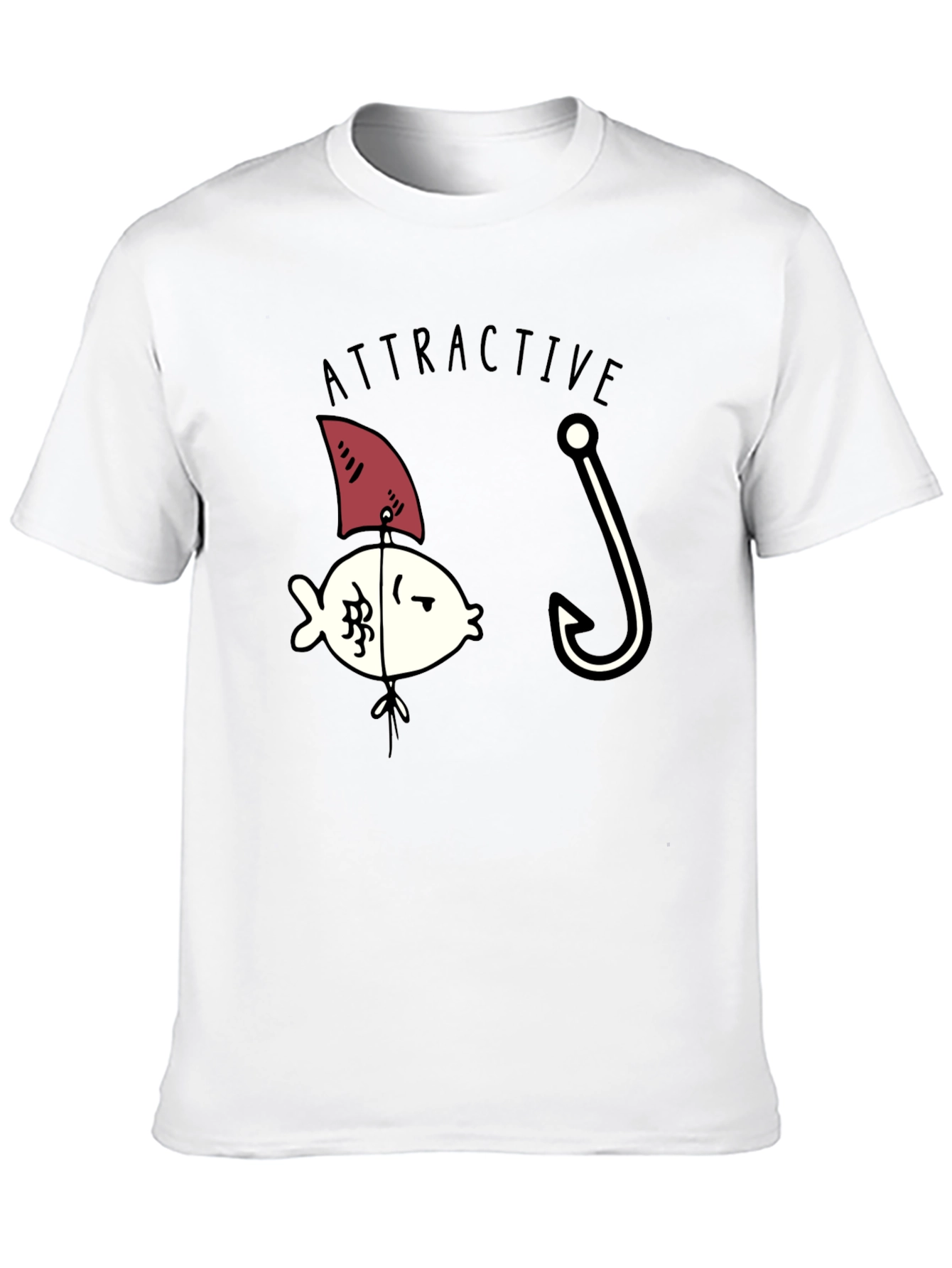 Attractive Fish Graphic T-Shirt - Funny Design