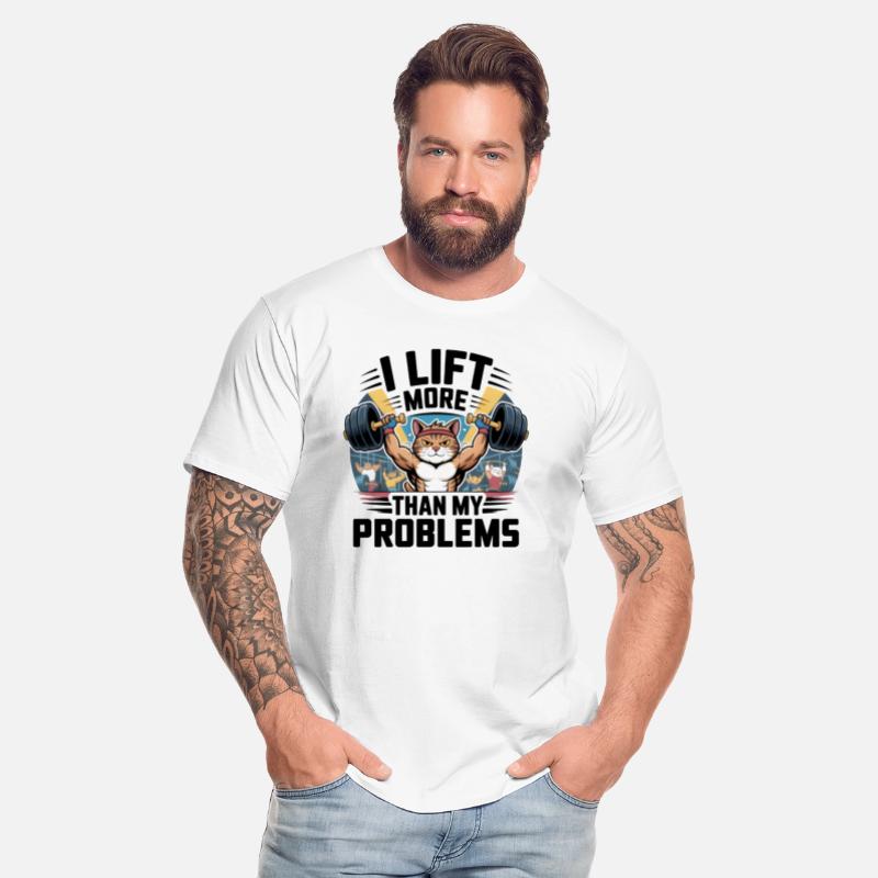 I Lift More Than My Problems – Gym Cat Tee