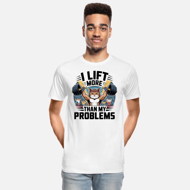 I Lift More Than My Problems – Gym Cat Tee