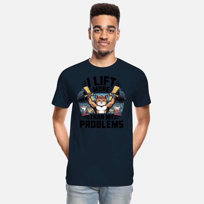 I Lift More Than My Problems – Gym Cat Tee