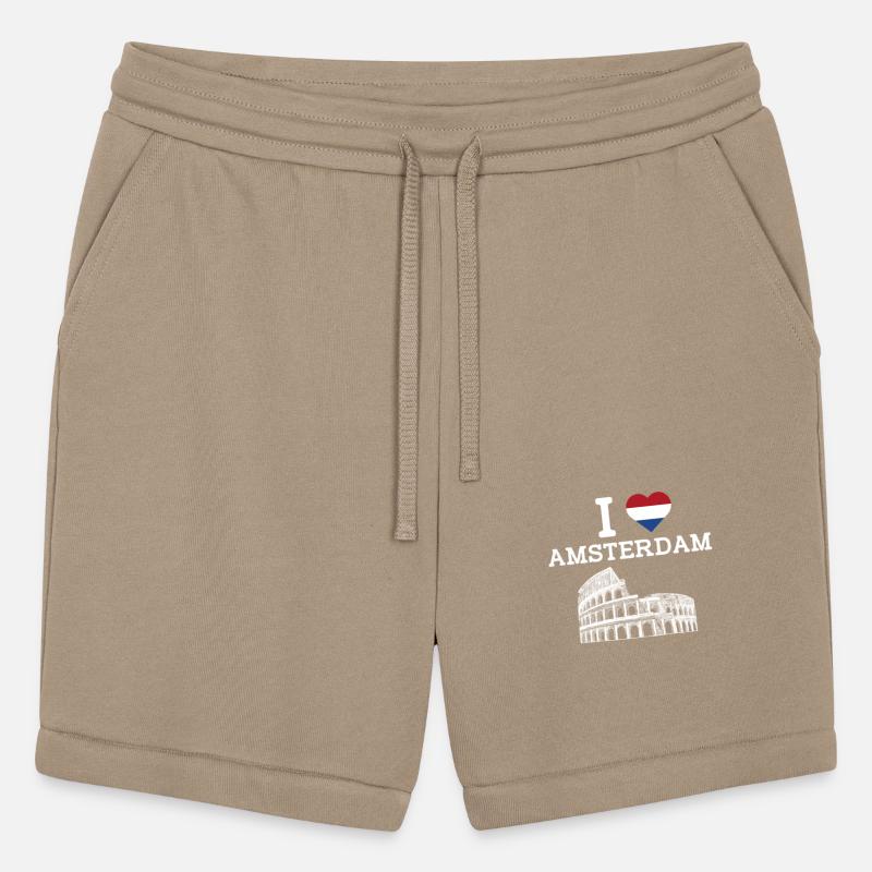 I Love Amsterdam Cool Netherlands Heart Flag Pun