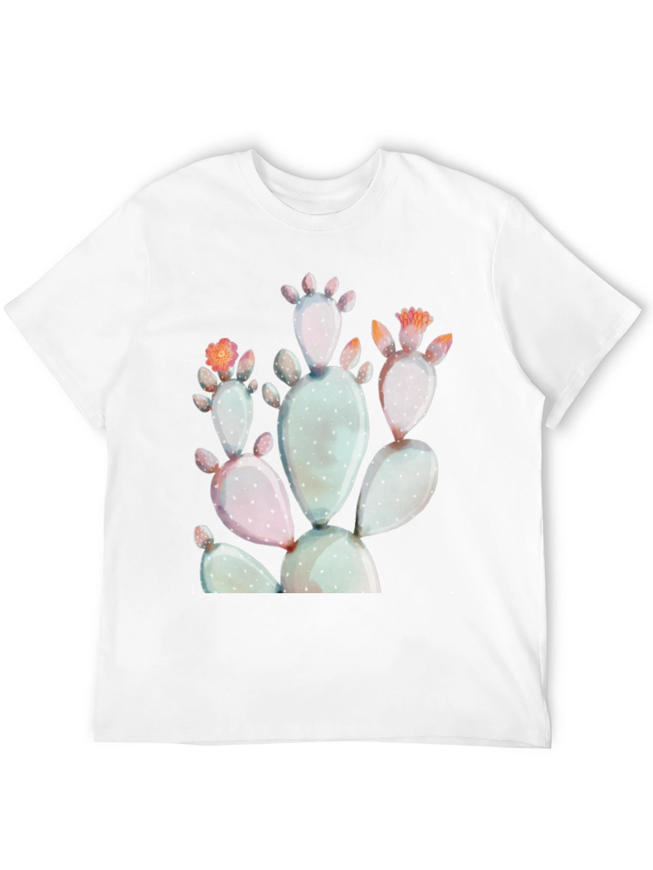 Cactus Graphic Print Black T-Shirt