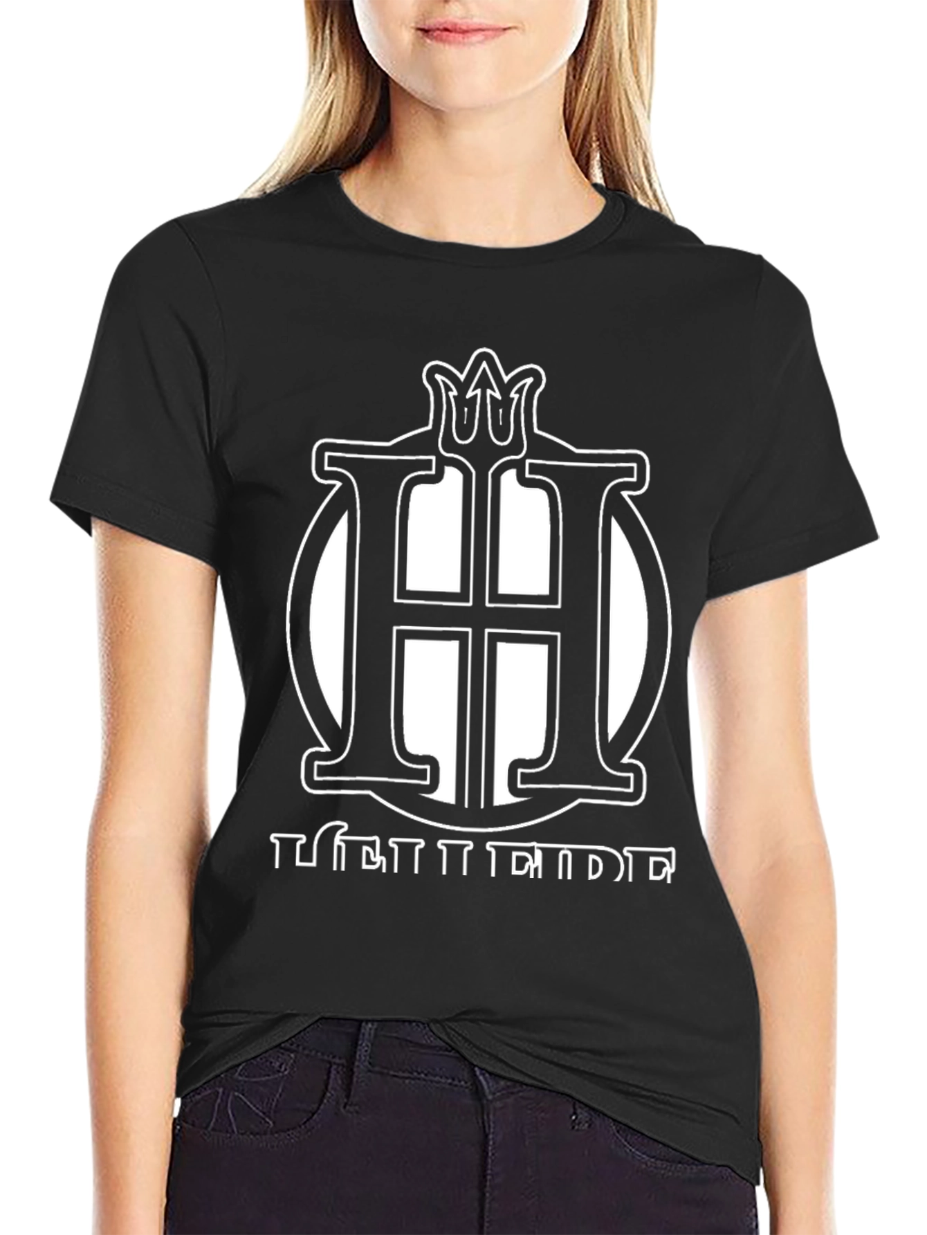 Black T-Shirt with White H Logo