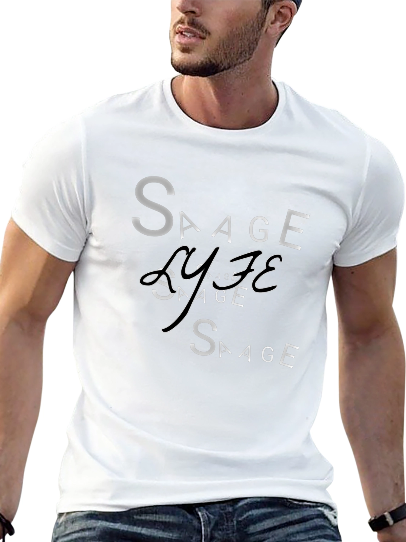 Savage Life Graphic T-Shirt - Trendy Crew Neck Tee