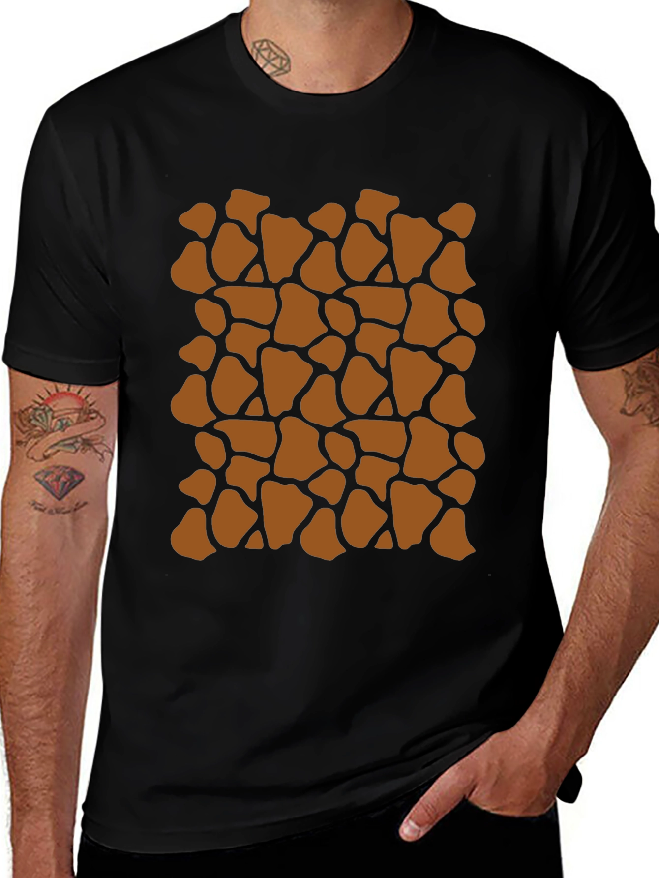 Giraffe Print T-Shirt - Unique Animal Pattern Tee