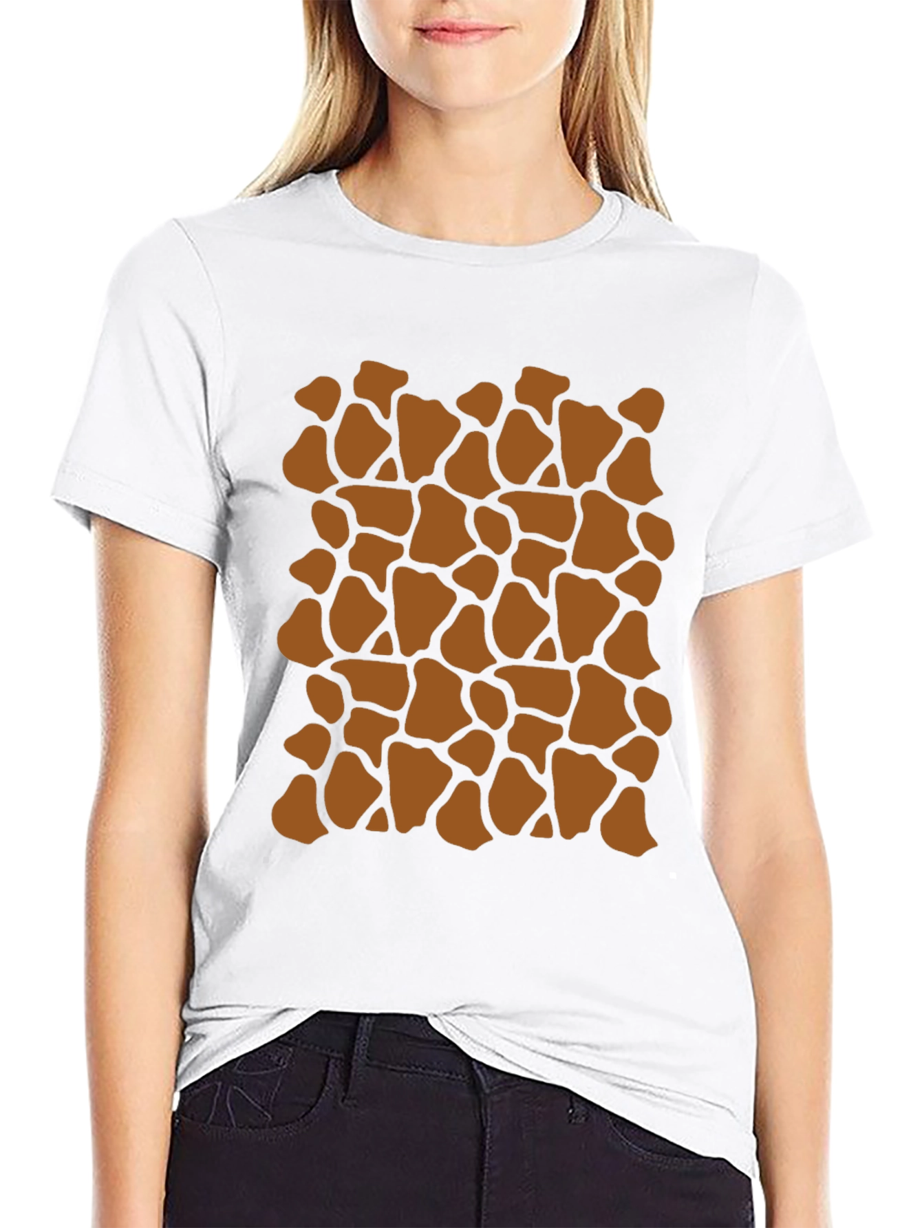 Giraffe Print T-Shirt - Unique Animal Pattern Tee