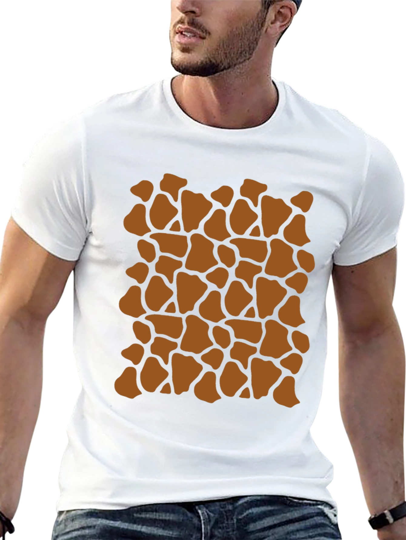 Giraffe Print T-Shirt - Unique Animal Pattern Tee