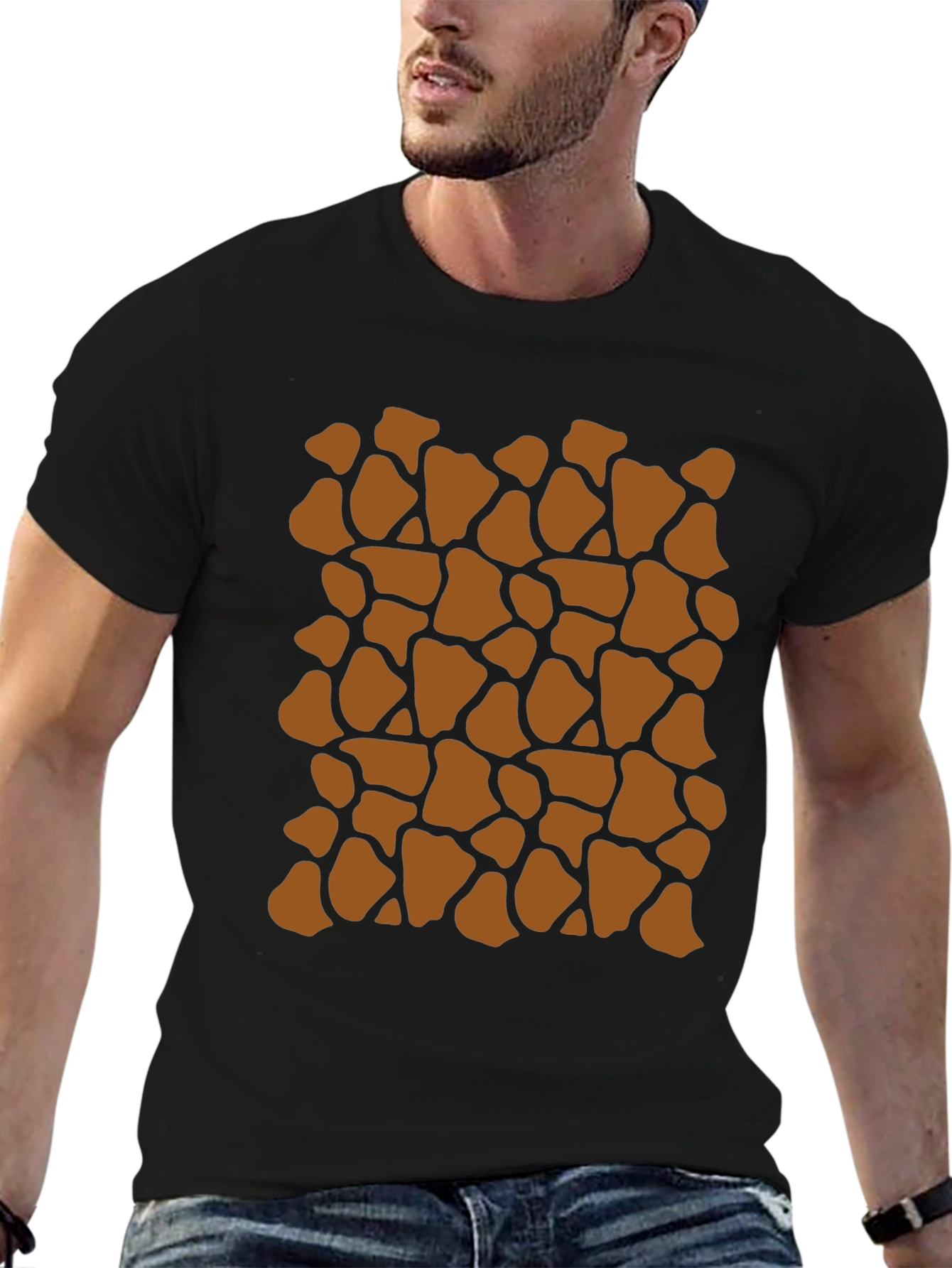 Giraffe Print T-Shirt - Unique Animal Pattern Tee