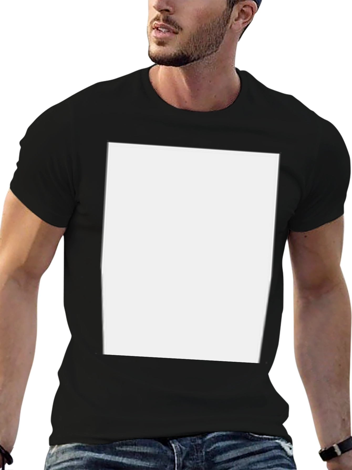 Blank Black T-Shirt - Customizable Design