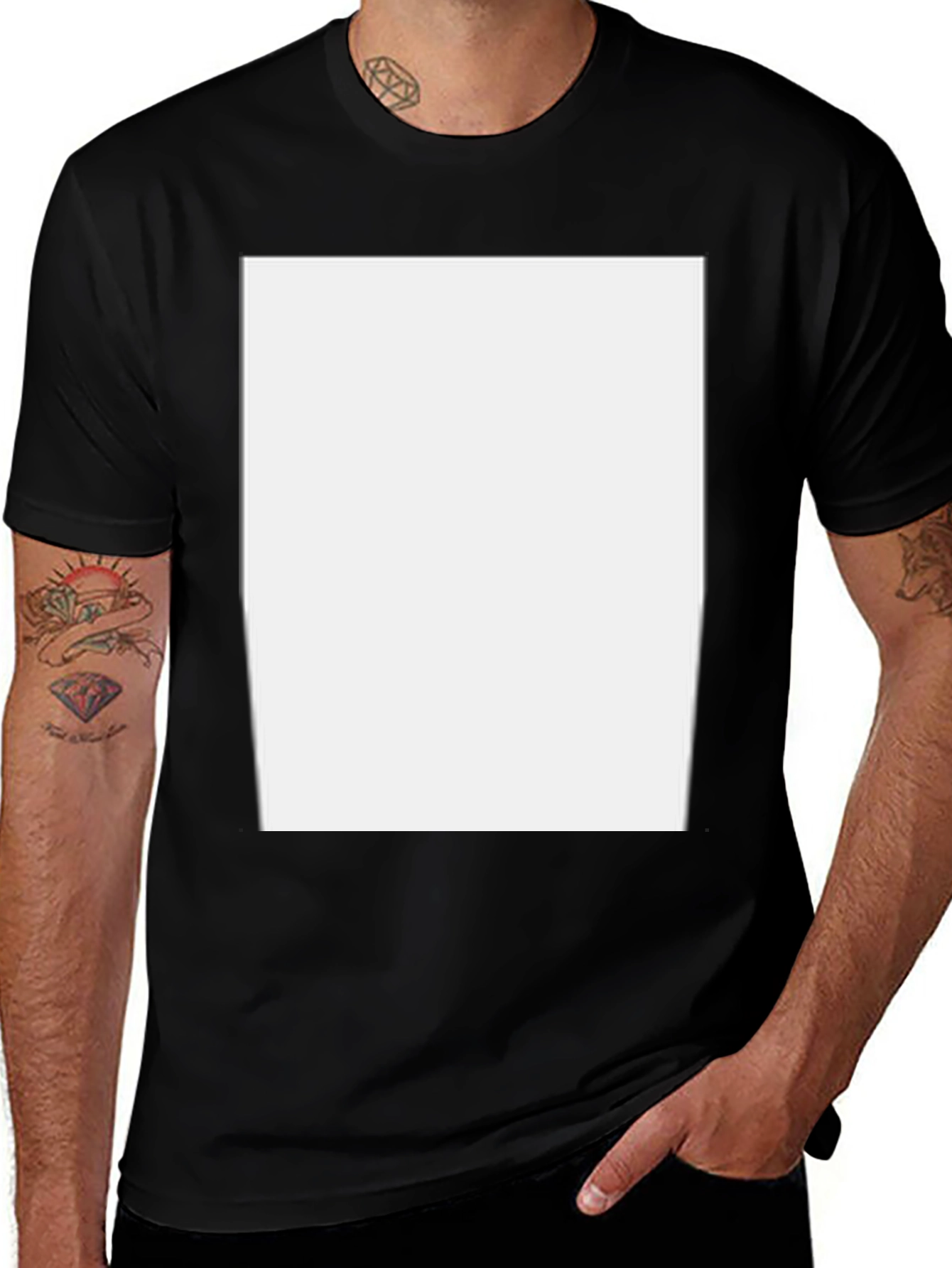Blank Black T-Shirt - Customizable Design