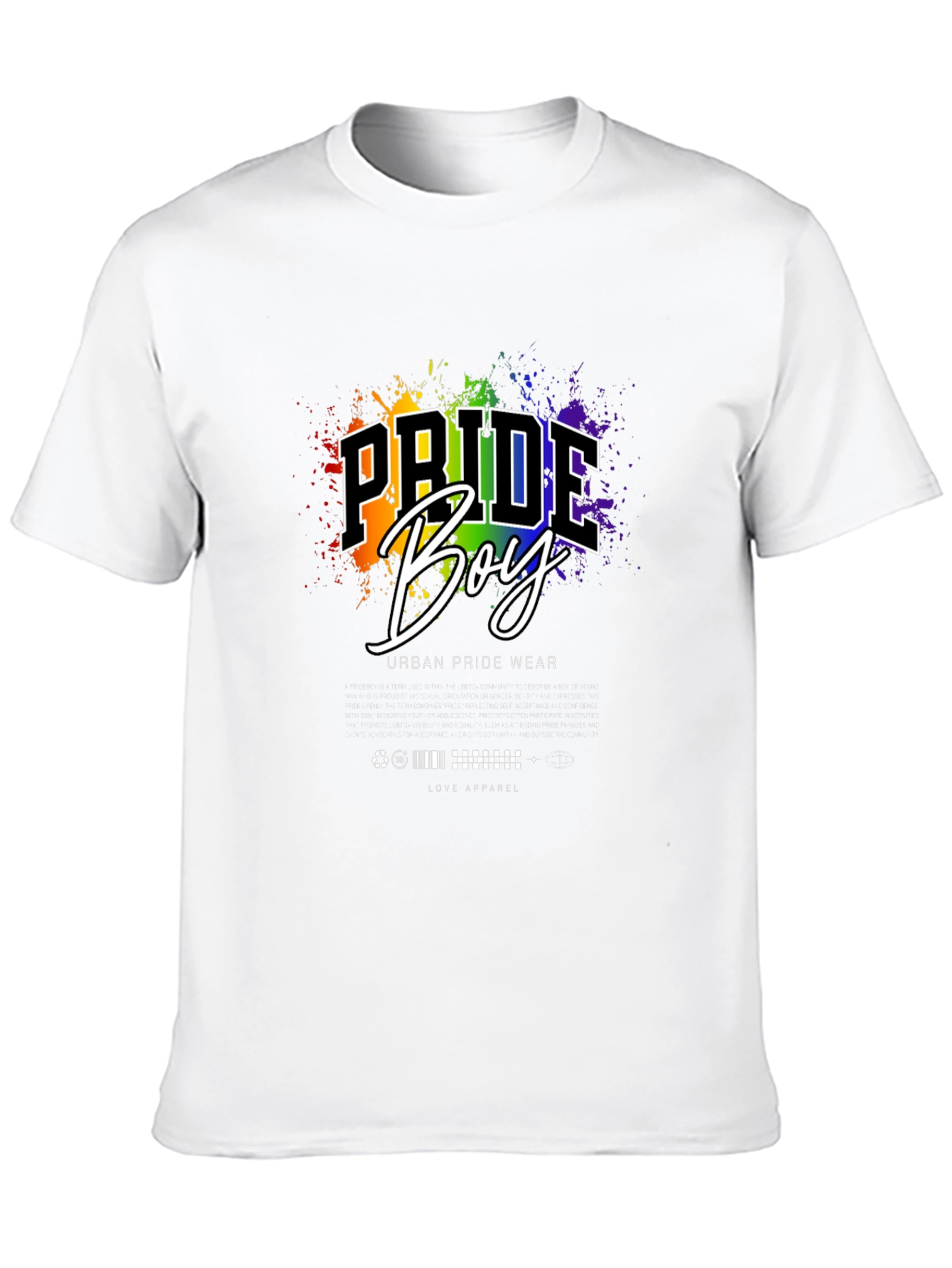 Pride Boy Graphic Print Black T-Shirt