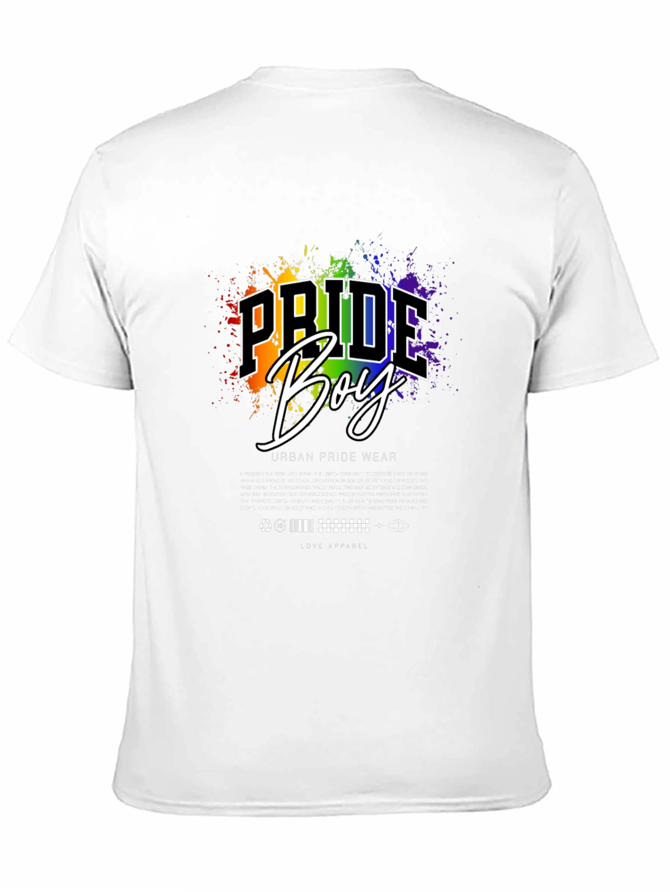 Pride Boy Graphic Print Black T-Shirt