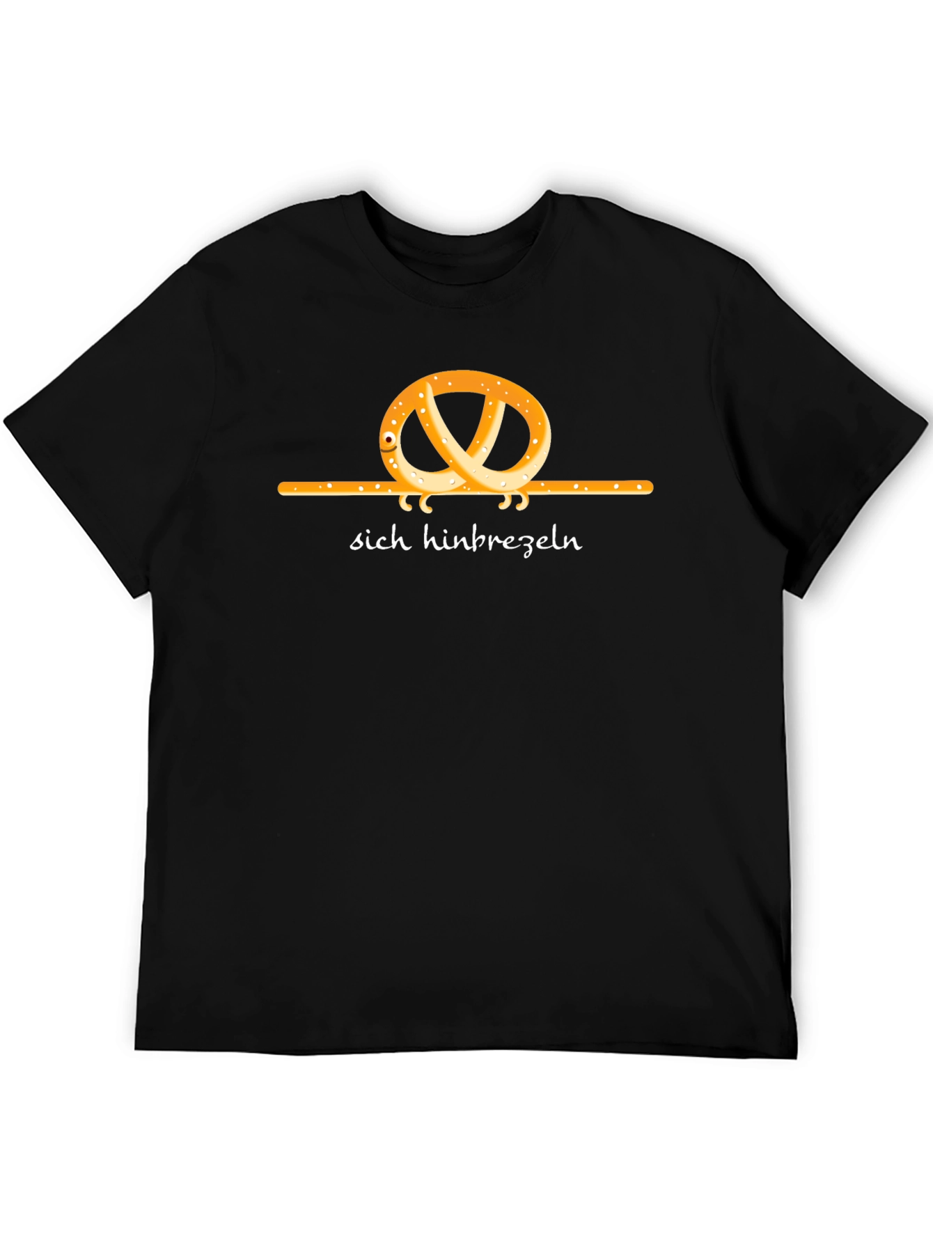 Pretzel Sich Hinbrezeln Black Graphic Tee