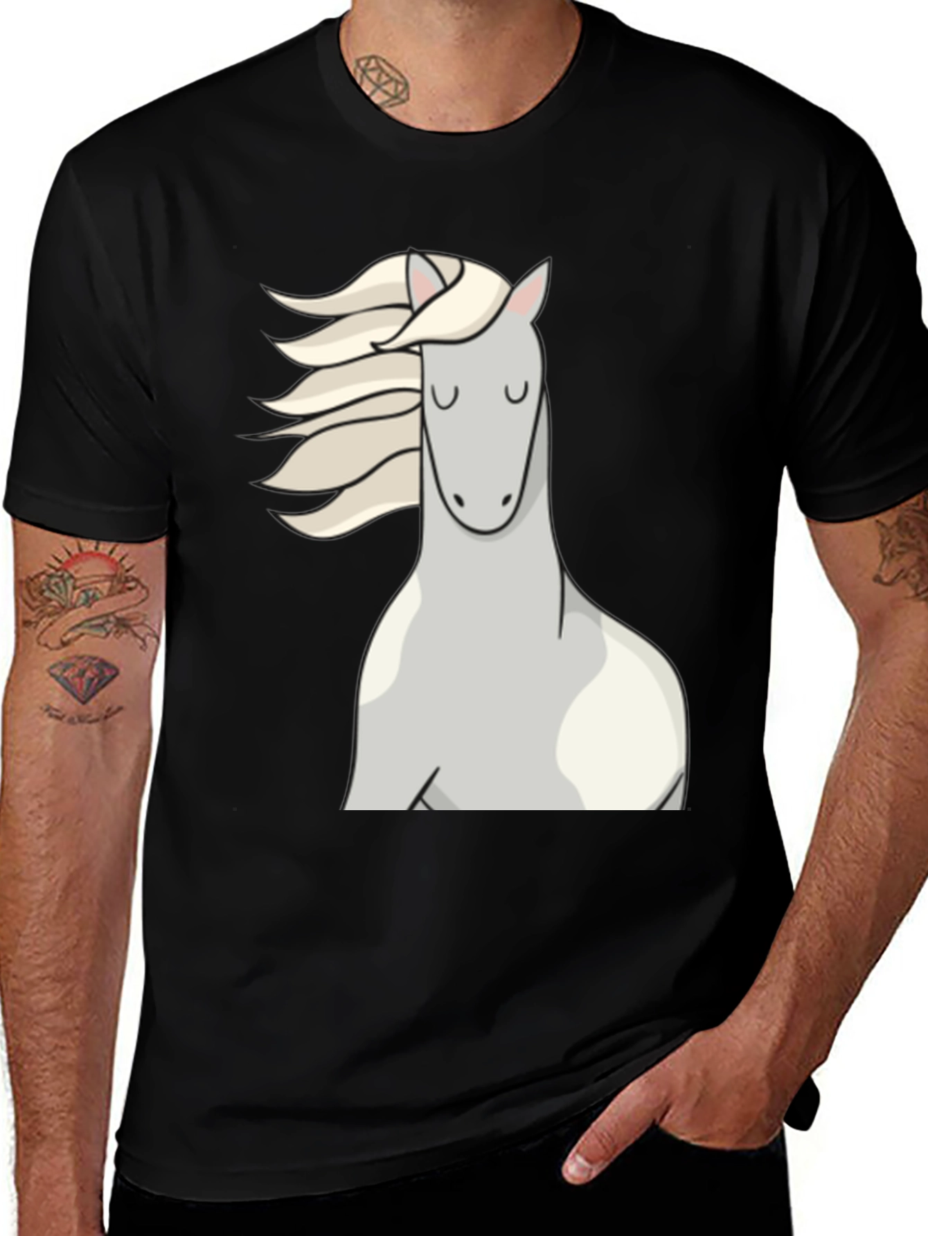 Horse Graphic Black T-Shirt