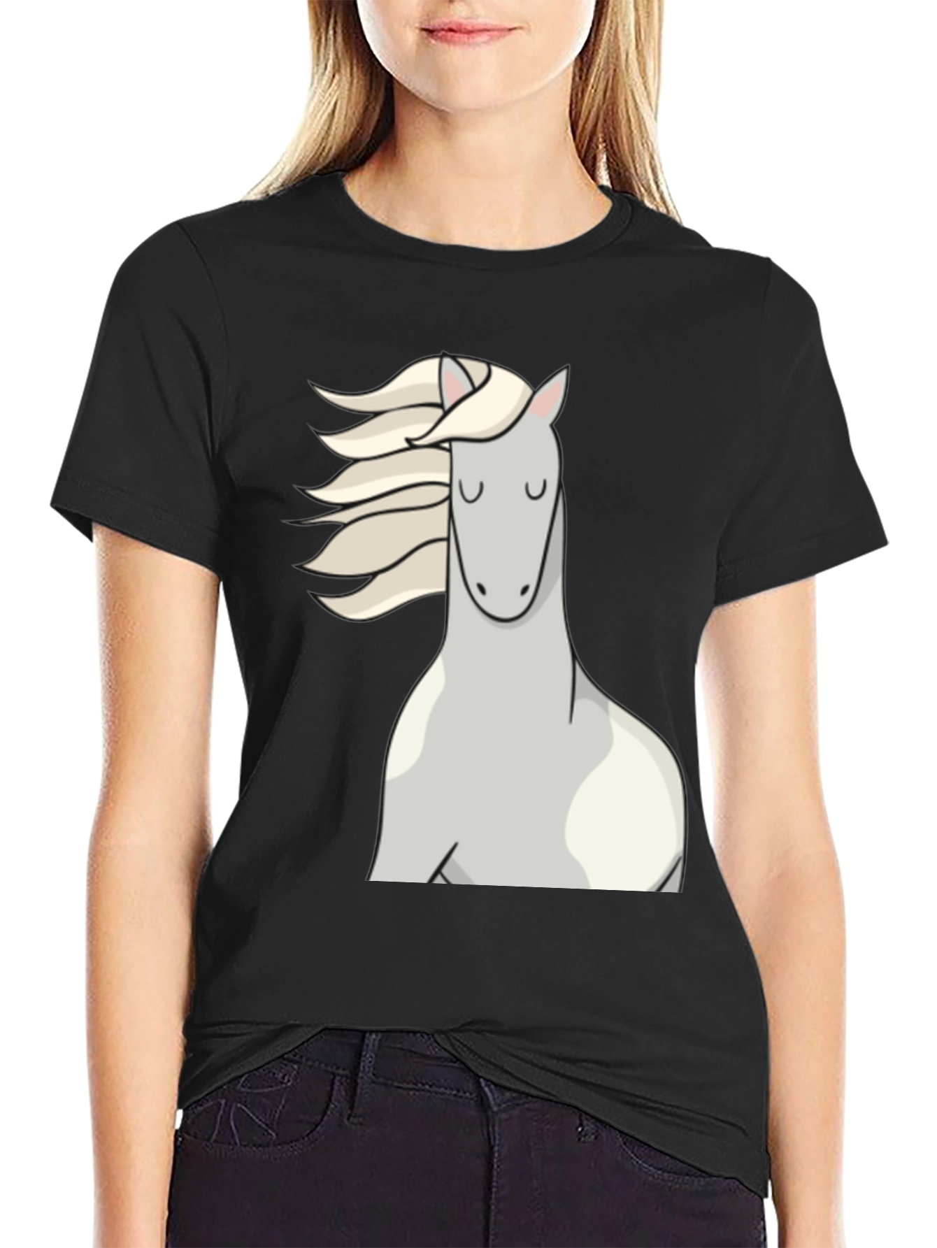 Horse Graphic Black T-Shirt