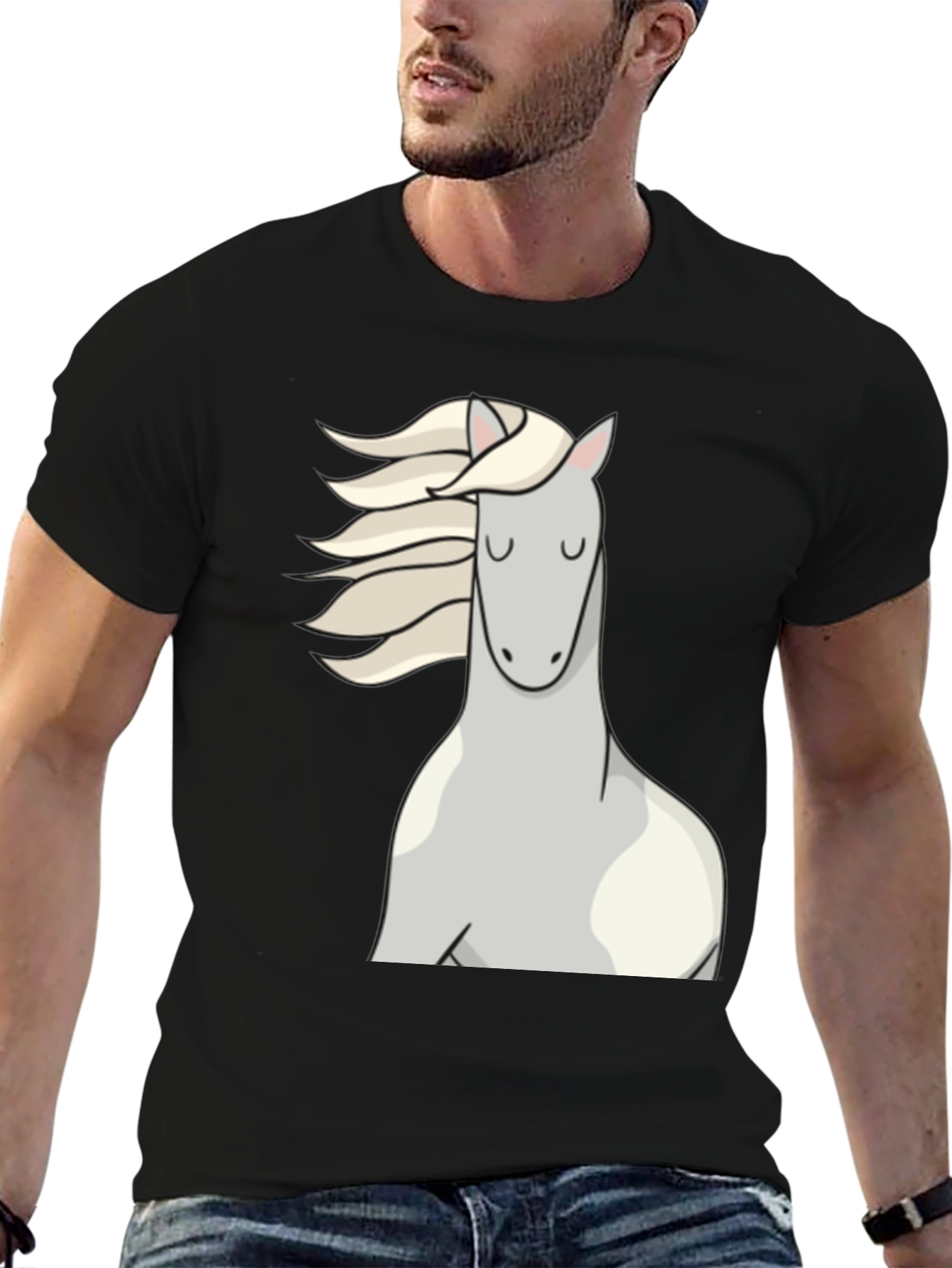 Horse Graphic Black T-Shirt