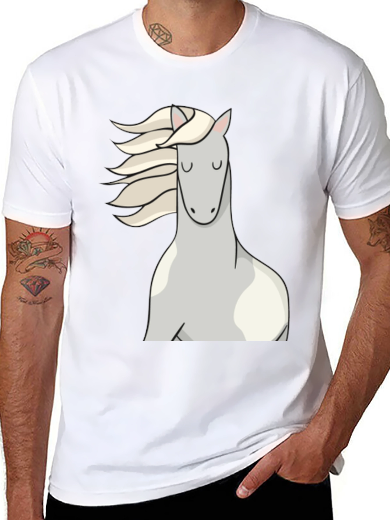 Horse Graphic Black T-Shirt