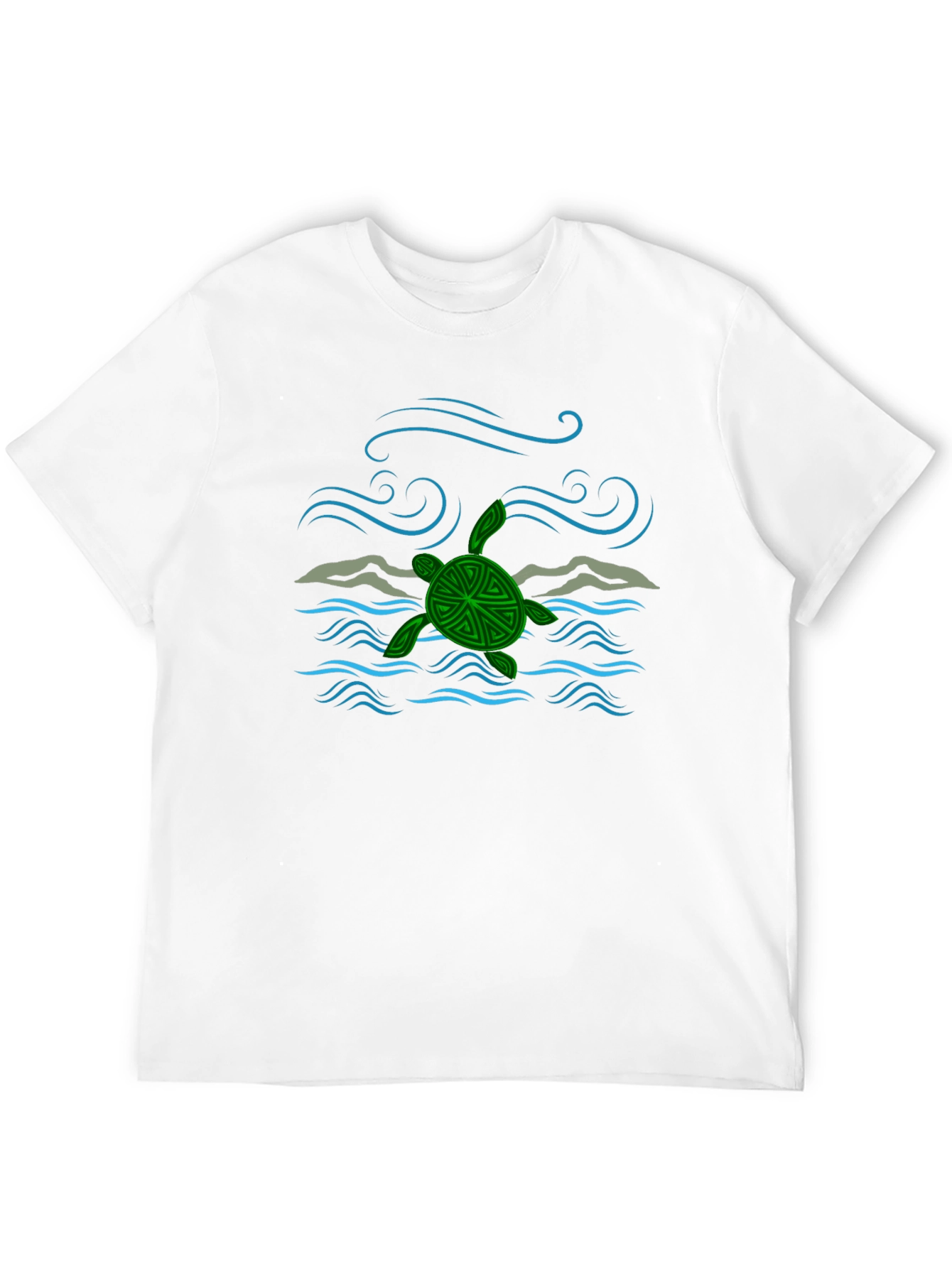 Turtle Ocean Wave Graphic Tee - Black