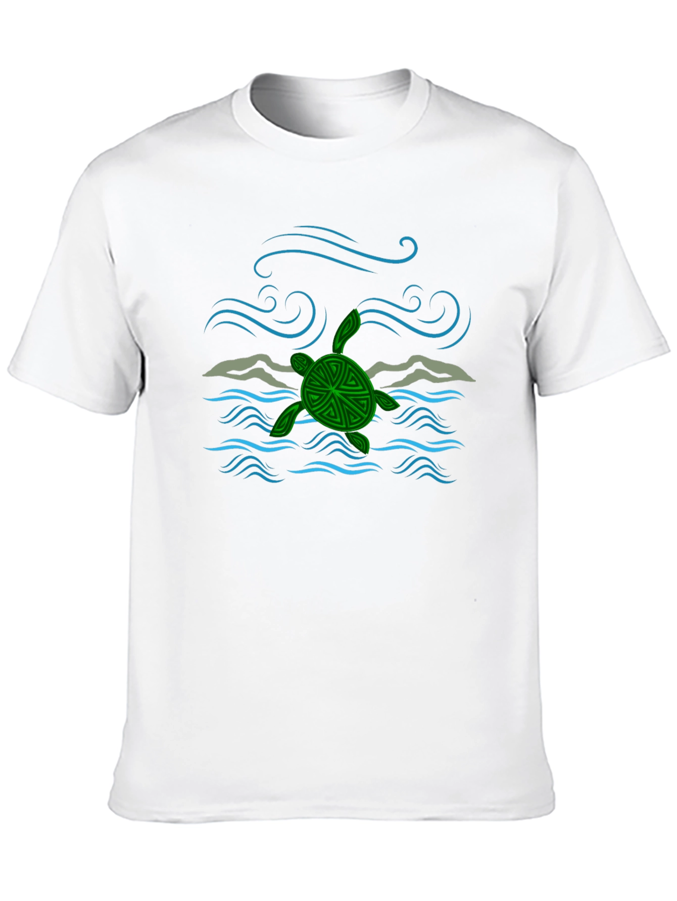 Turtle Ocean Wave Graphic Tee - Black
