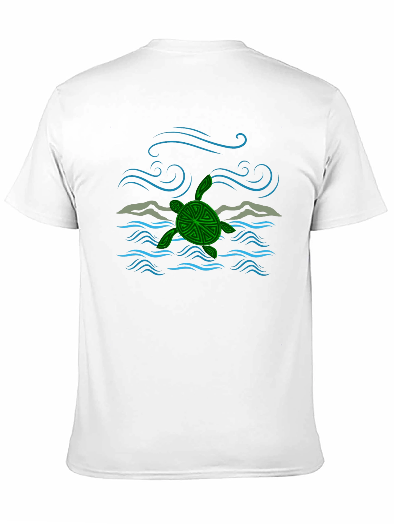 Turtle Ocean Wave Graphic Tee - Black