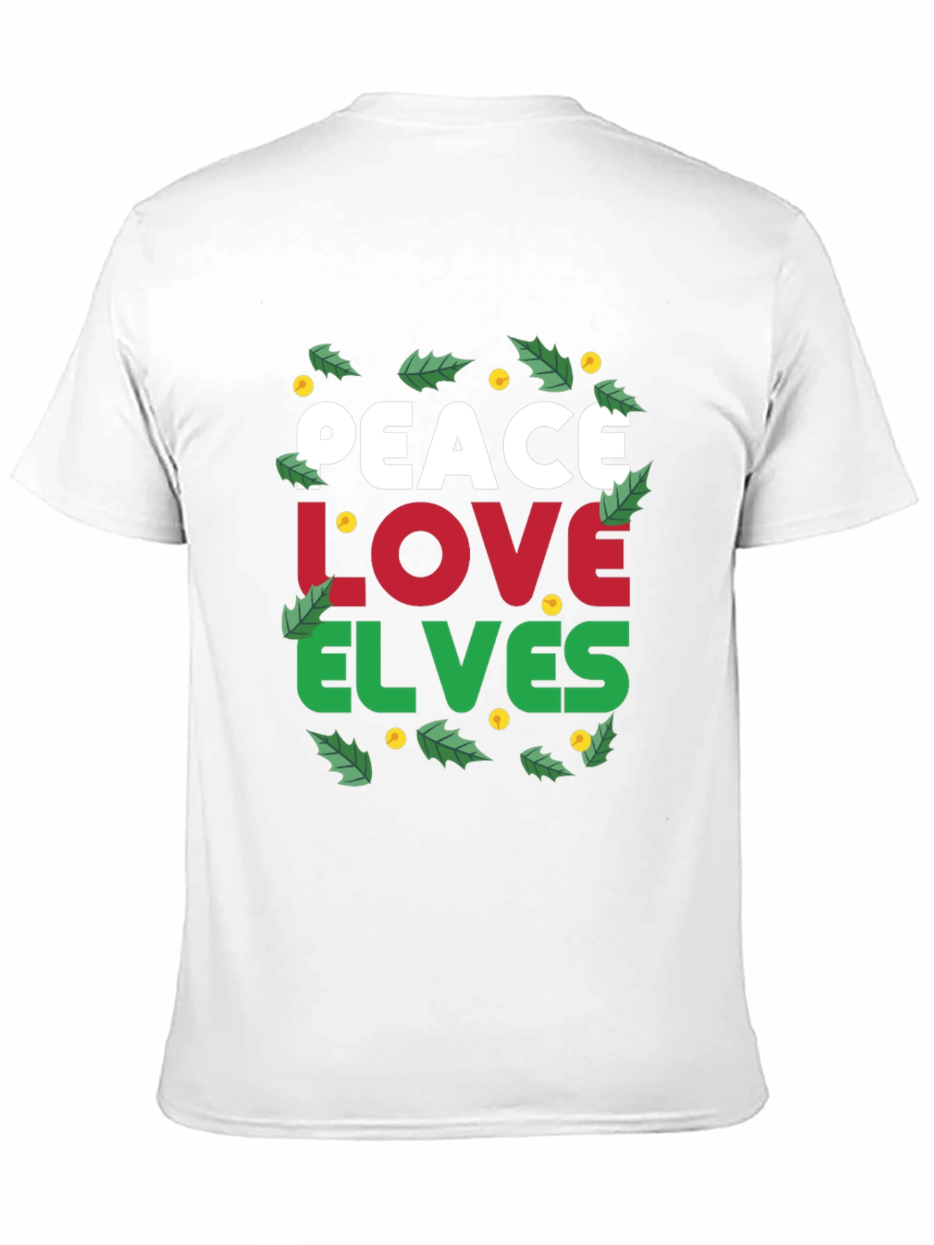 Peace Love Elves Christmas Holiday Graphic Tee
