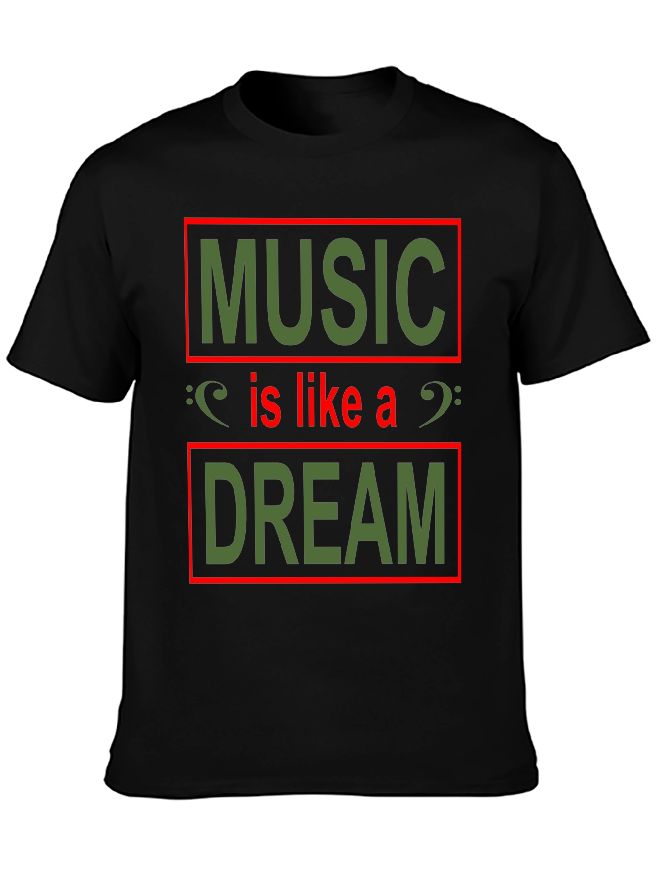 Music Is Like A Dream T-Shirt - Black