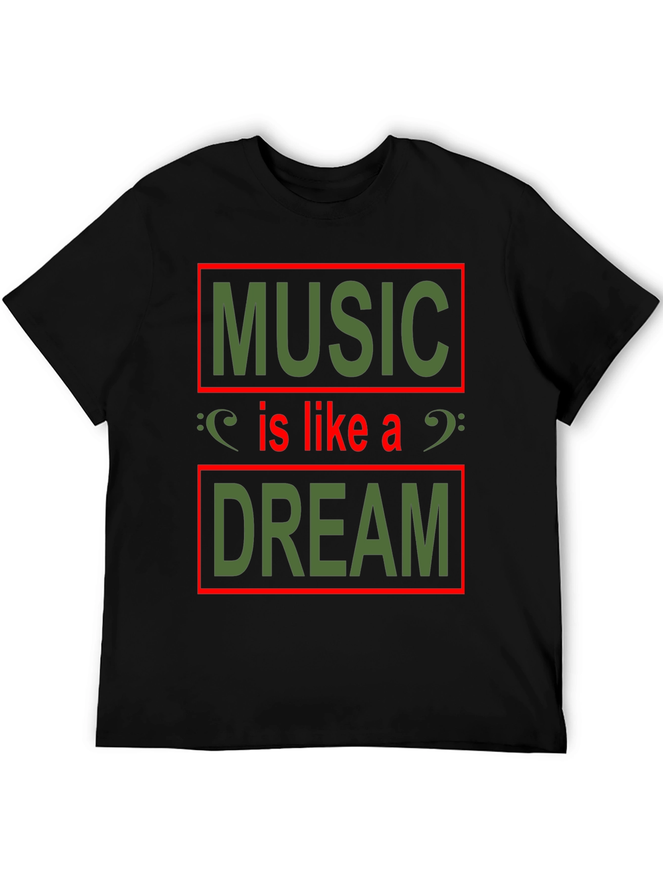 Music Is Like A Dream T-Shirt - Black