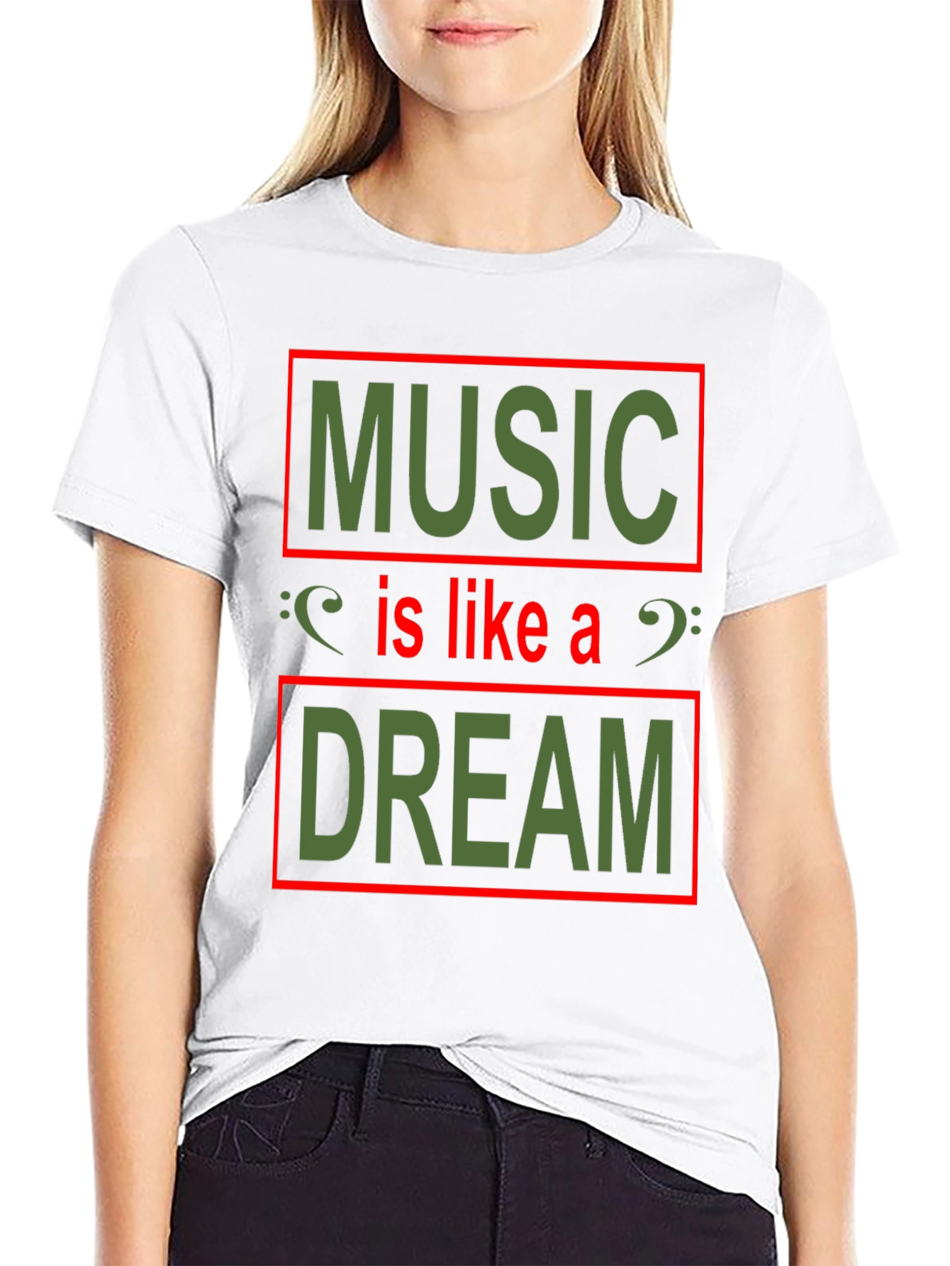 Music Is Like A Dream T-Shirt - Black