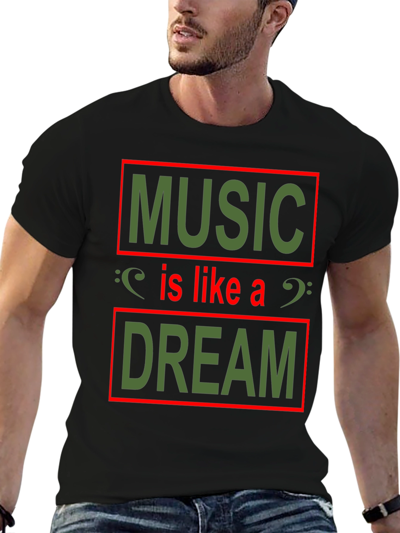 Music Is Like A Dream T-Shirt - Black