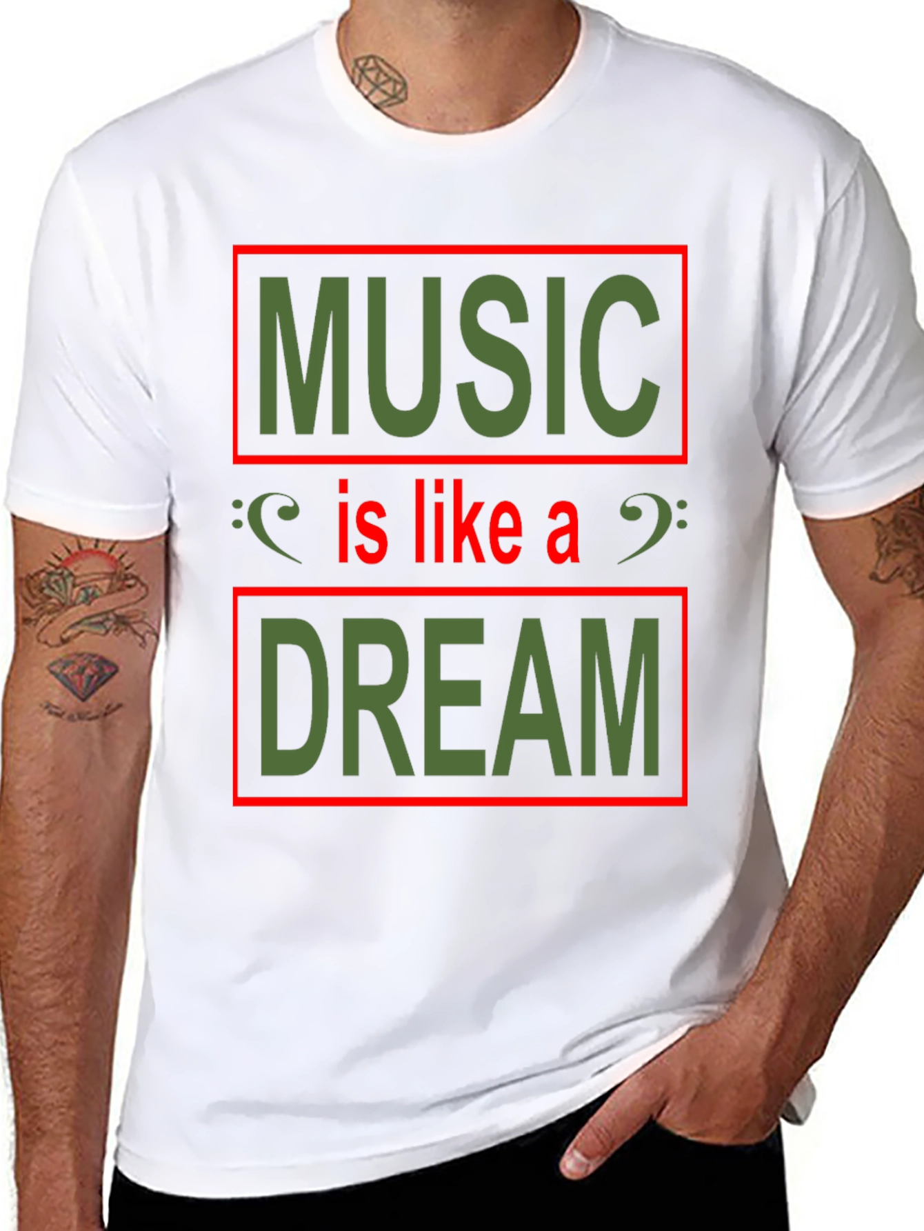 Music Is Like A Dream T-Shirt - Black