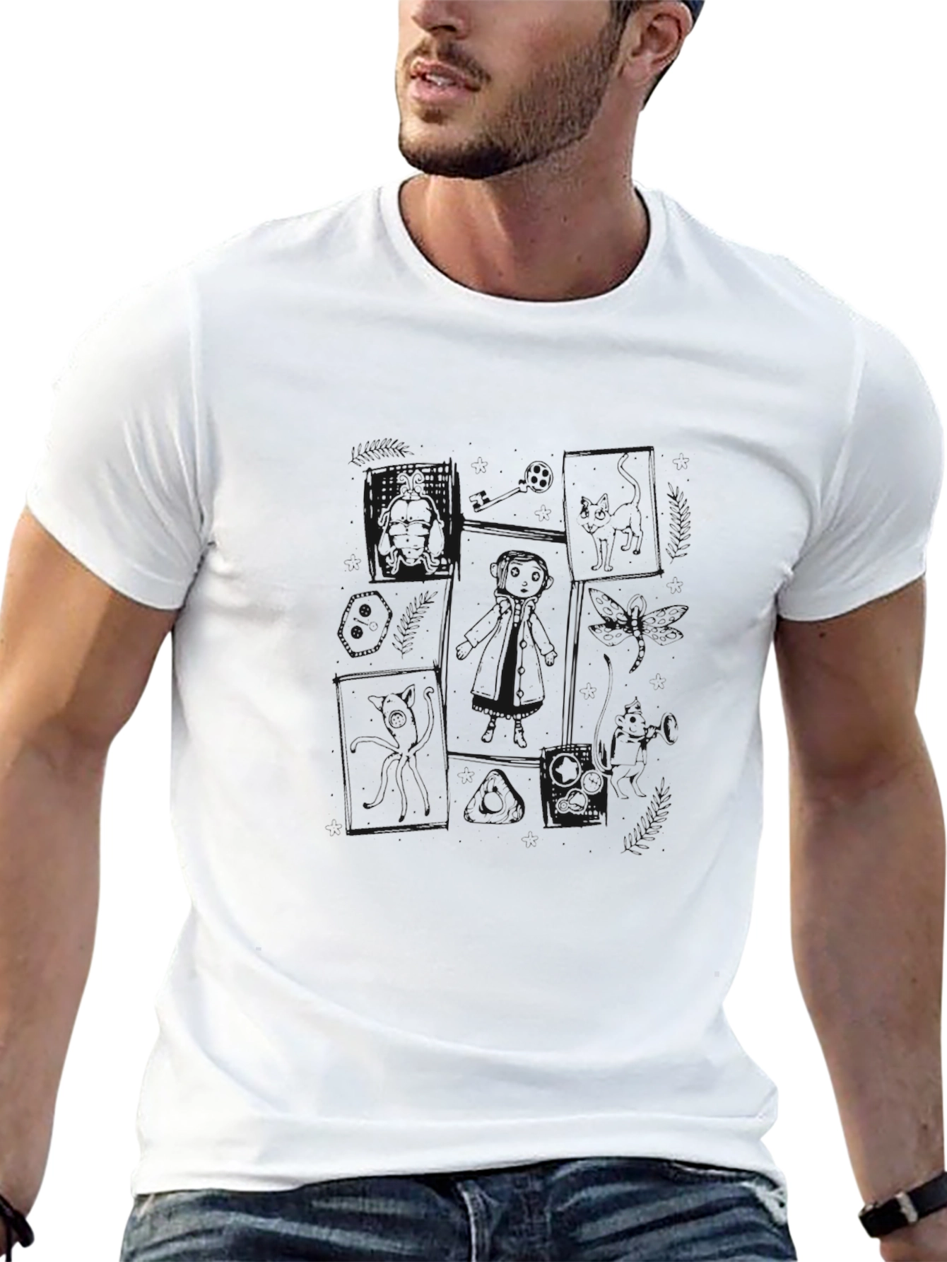 Mens Black Crew Neck T-Shirt - Casual Comfort