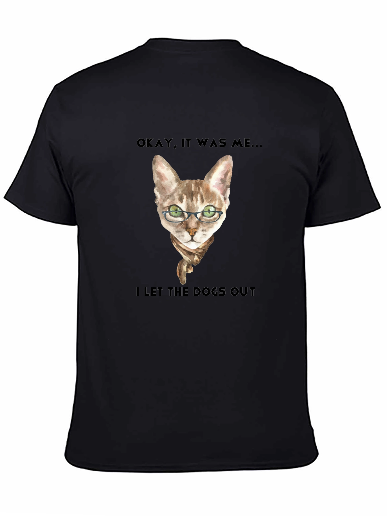 Funny Cat I Let The Dogs Out Graphic Tee