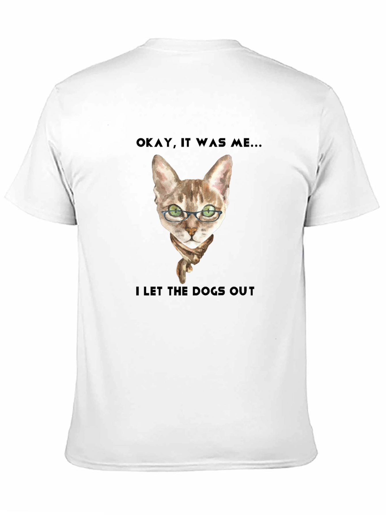 Funny Cat I Let The Dogs Out Graphic Tee