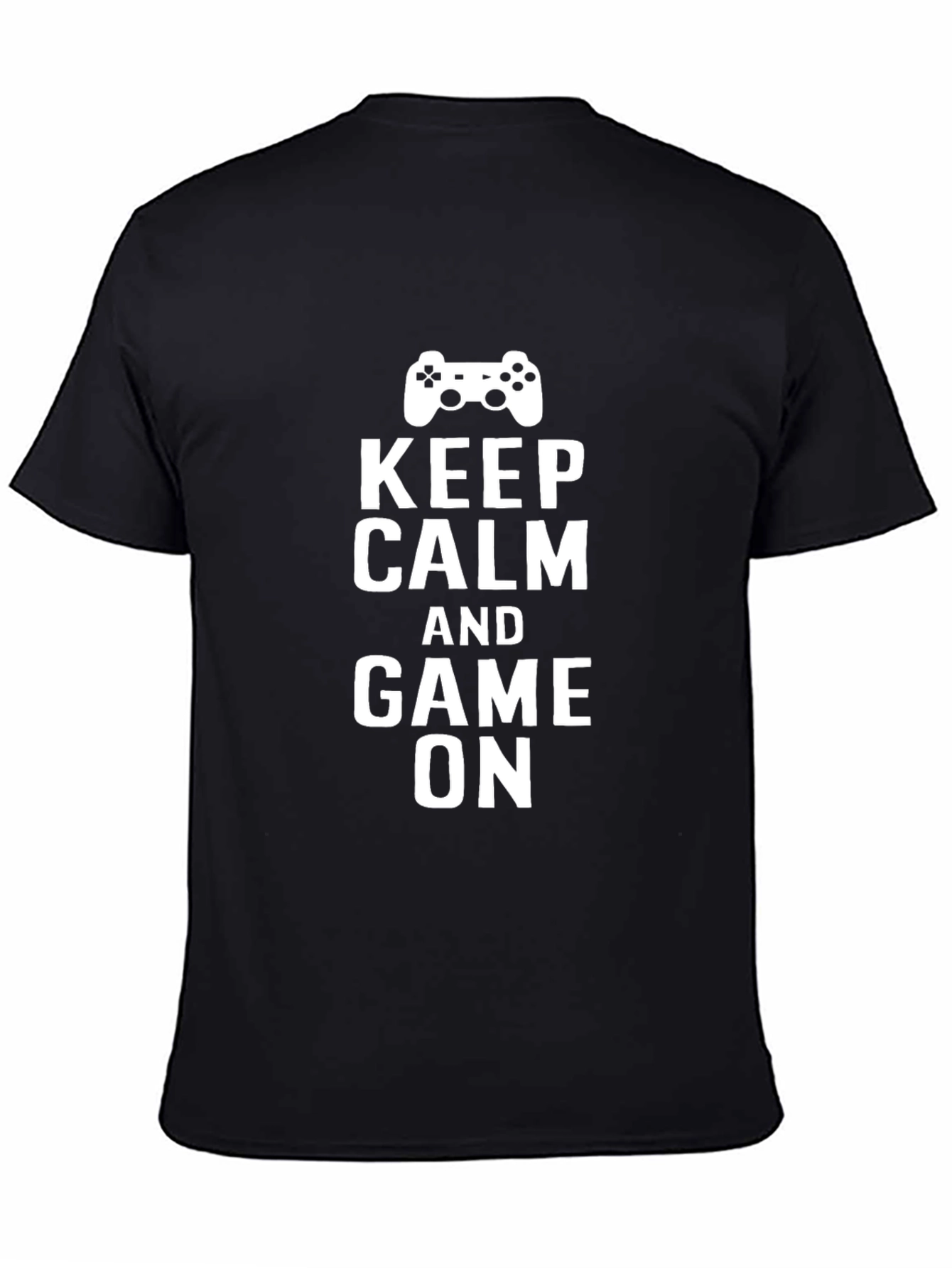 Keep Calm and Game On Black T-Shirt