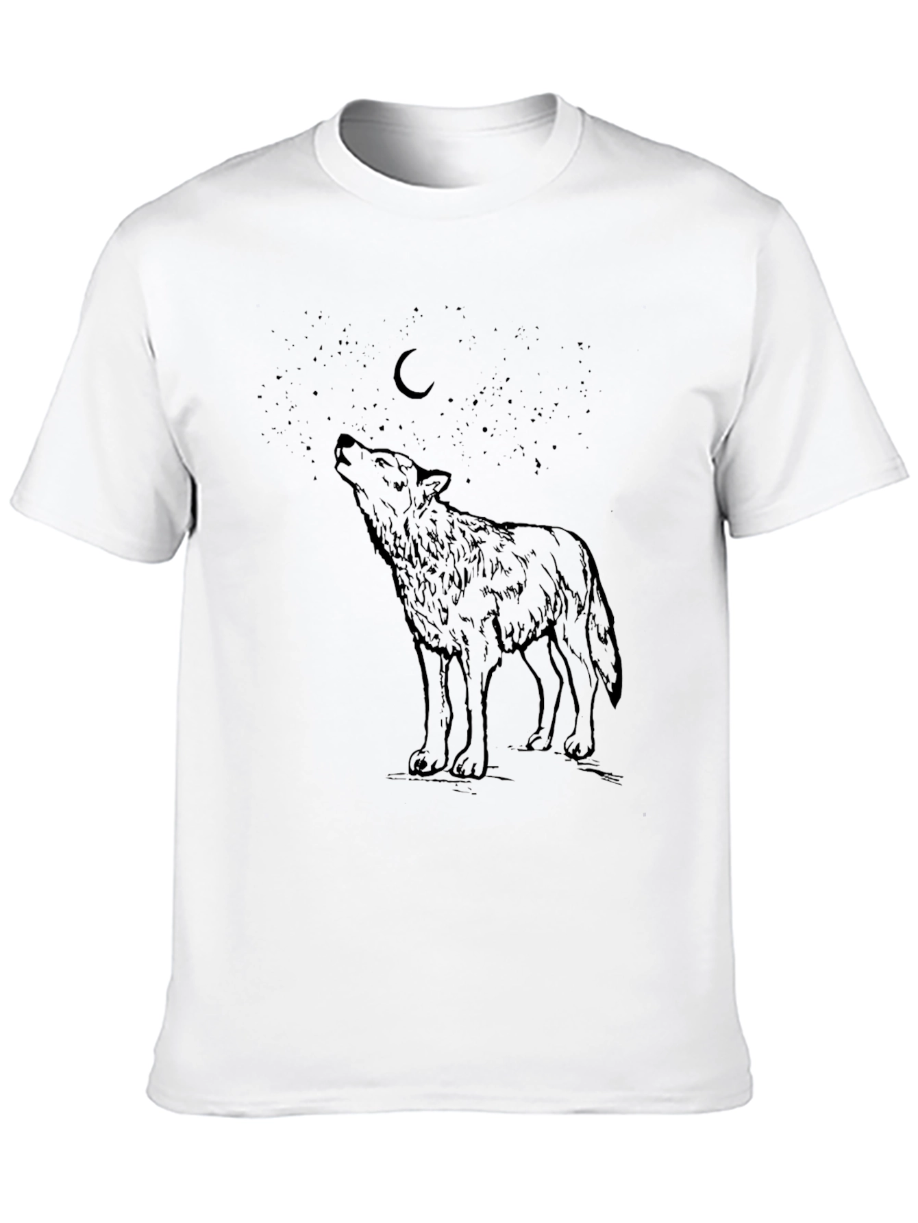 Wolf Howling at Moon Graphic T-Shirt