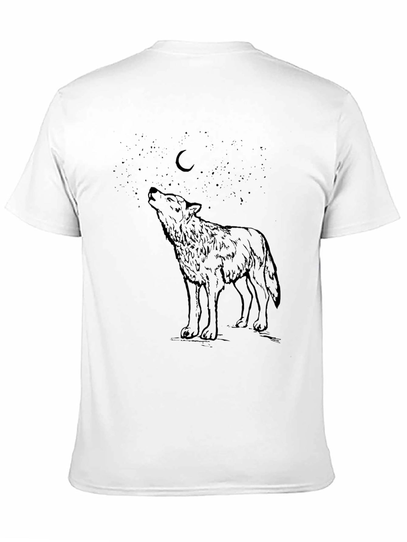 Wolf Howling at Moon Graphic T-Shirt