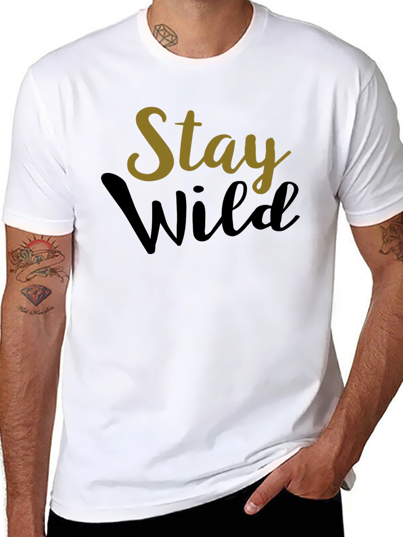 Stay Wild Black Graphic Tee