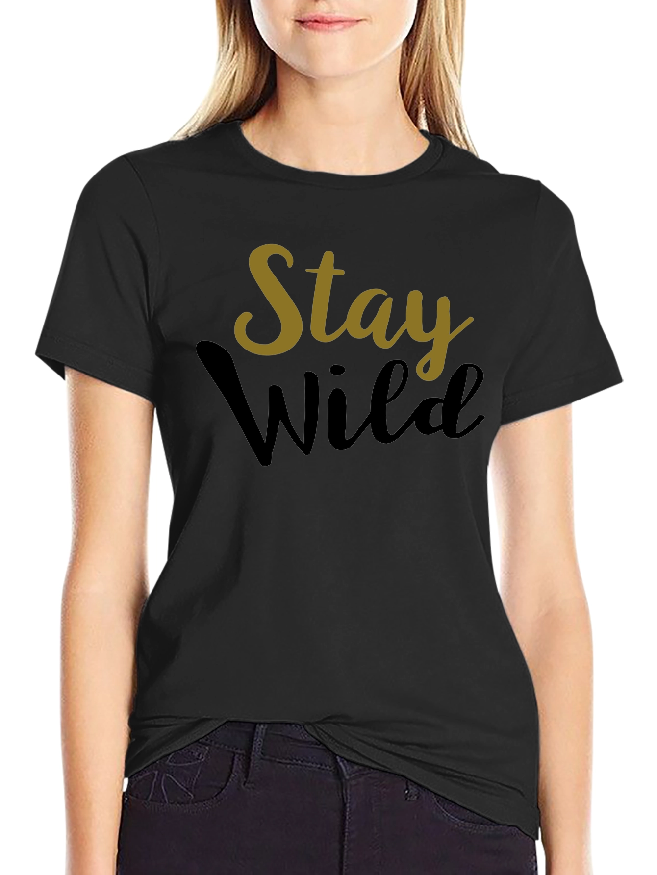 Stay Wild Black Graphic Tee